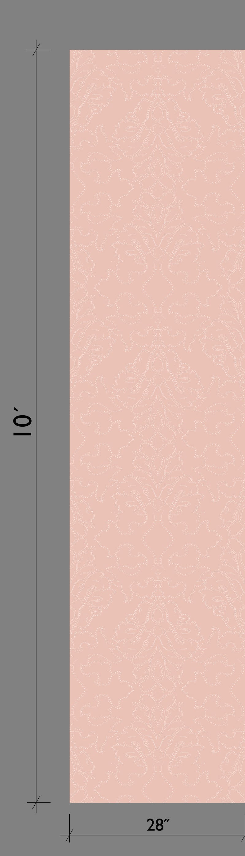 Western Damask© Wallpaper in Azalea