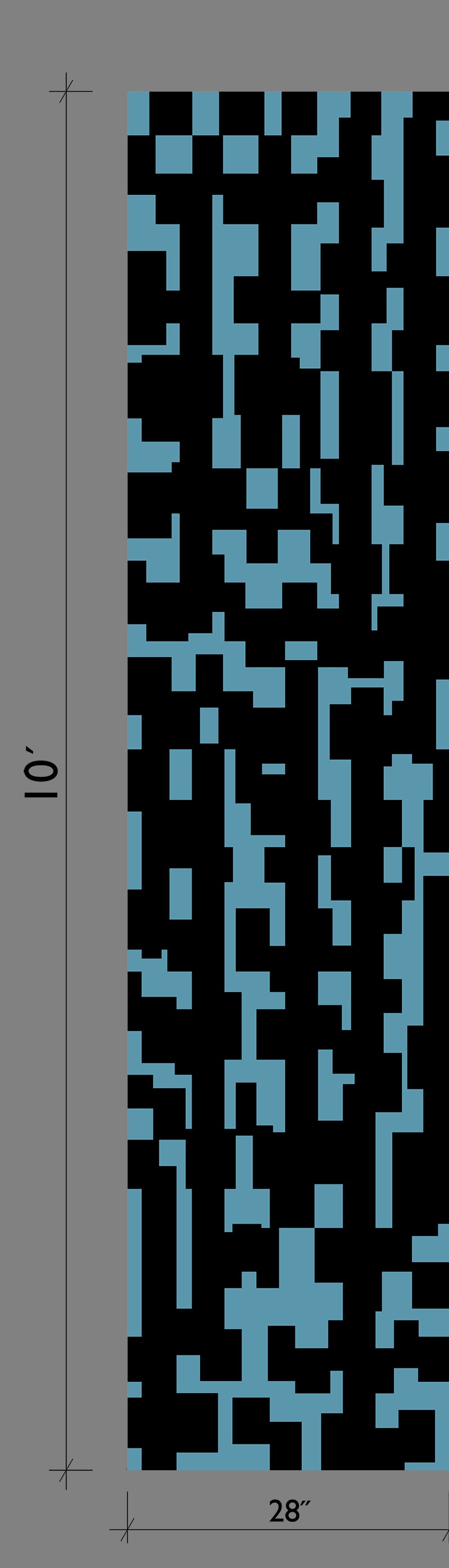 Mainframe© Wallpaper in Aqua Net + Black