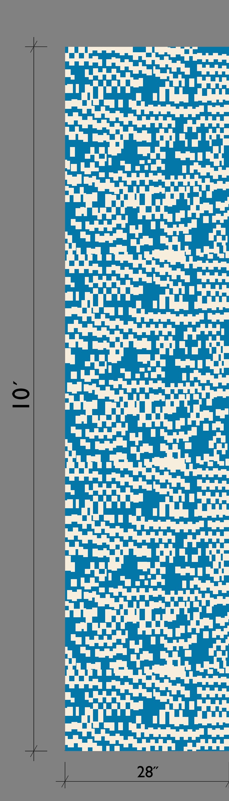 Pixel© Wallpaper in Aqua Net + Cremé