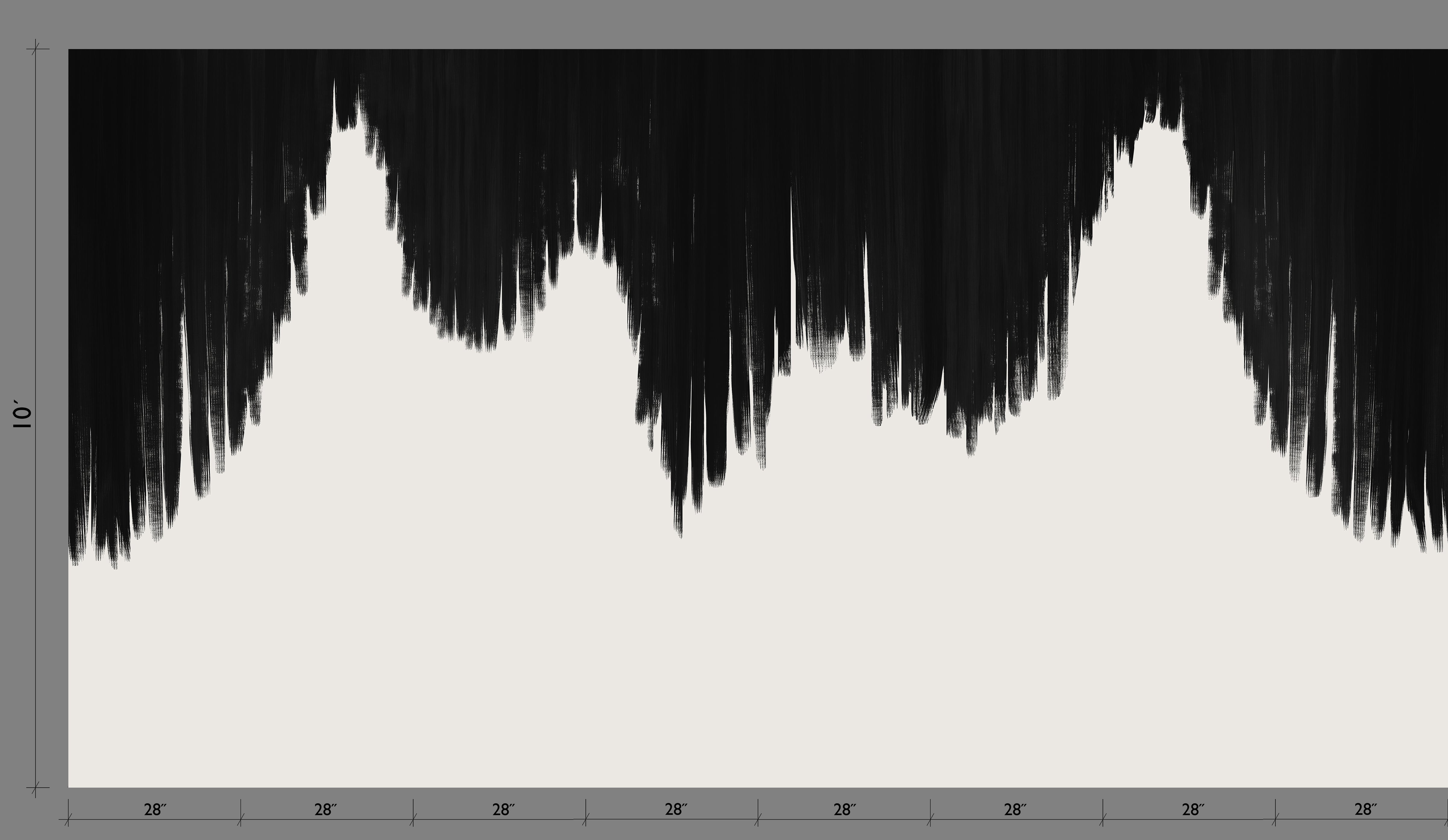 Wavelength© Mural Wallpaper in Black