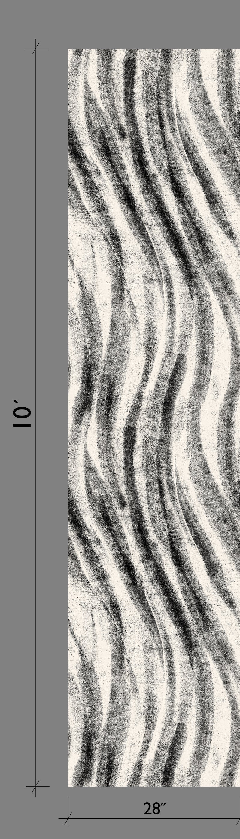 Western Trail© Wallpaper in Black + Cremé