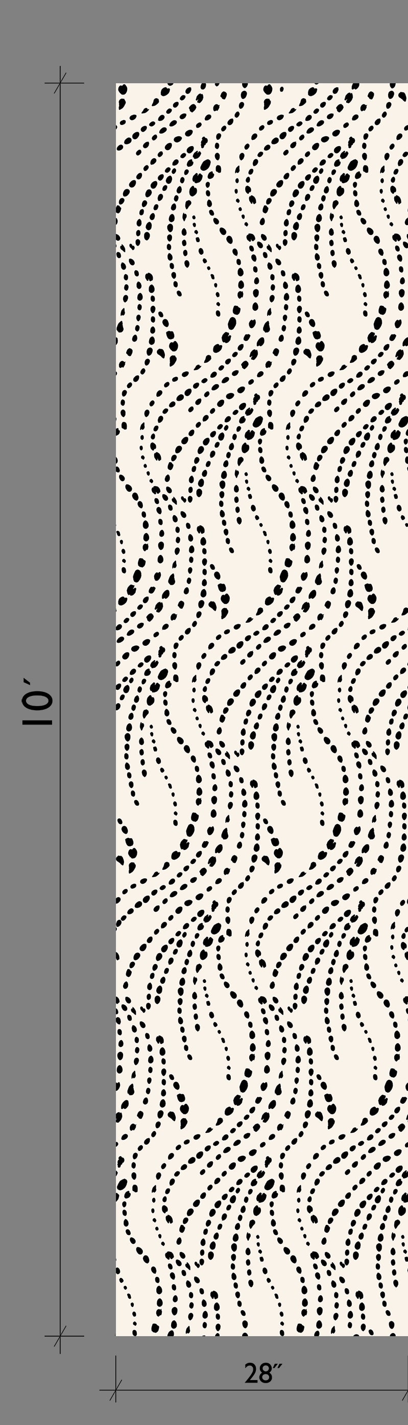 Branding Iron© Wallpaper in Black + Cremé