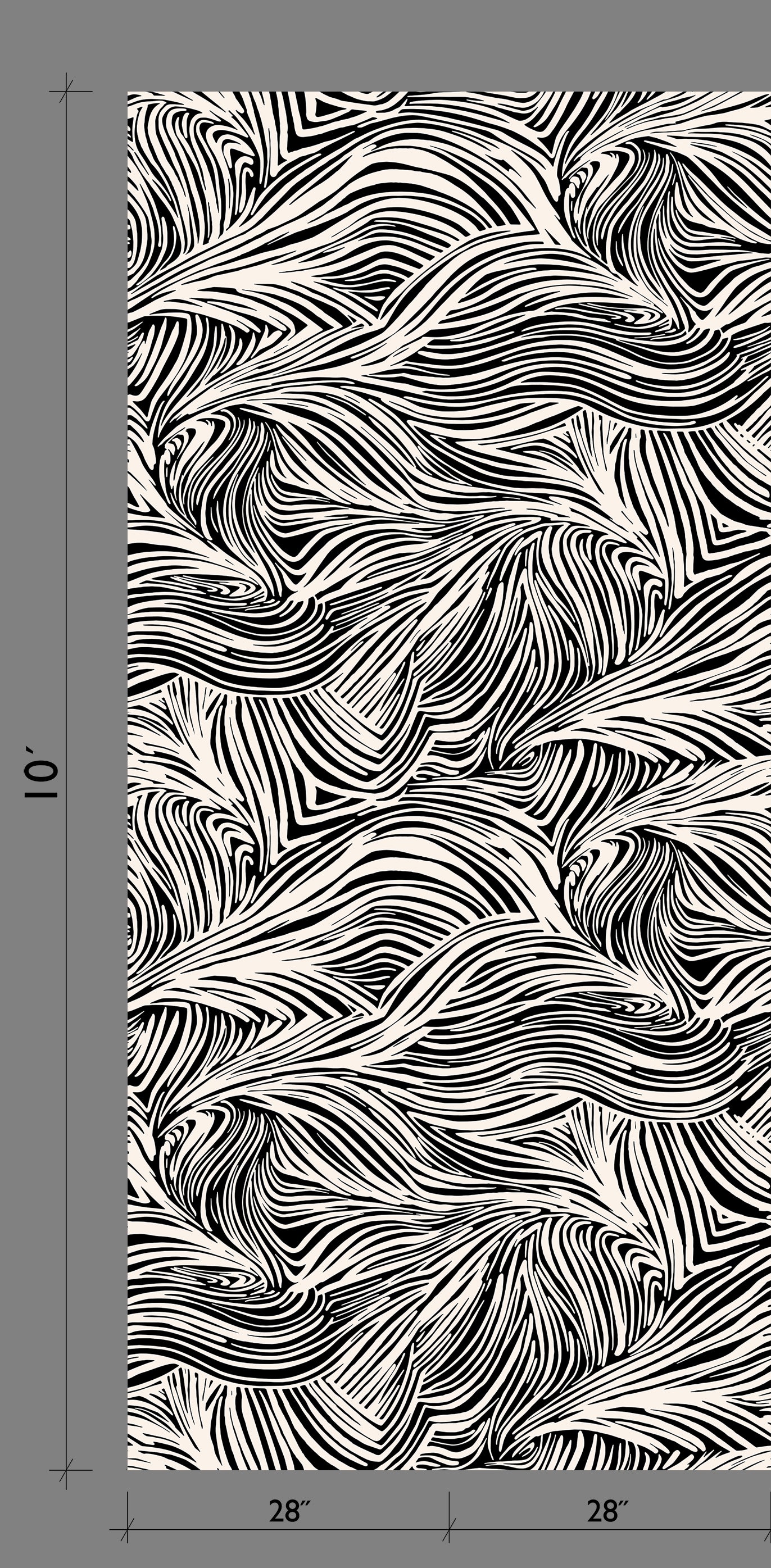 Hay Bale© Wallpaper in Black + Cremé