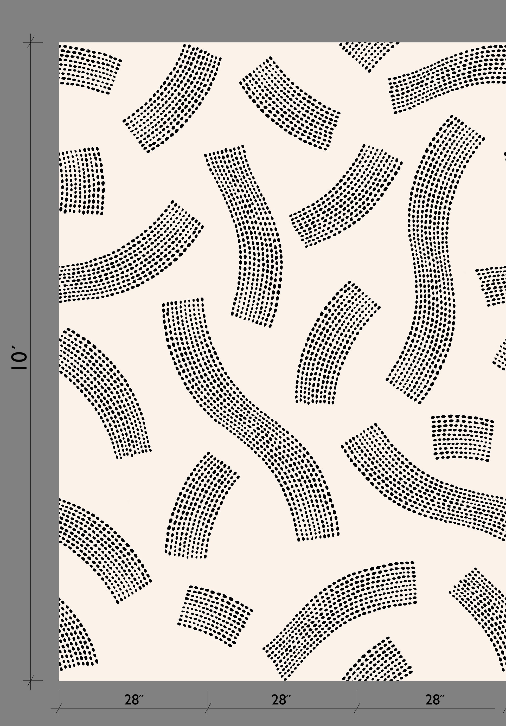 Saguaro© Wallpaper in Black + Cremé