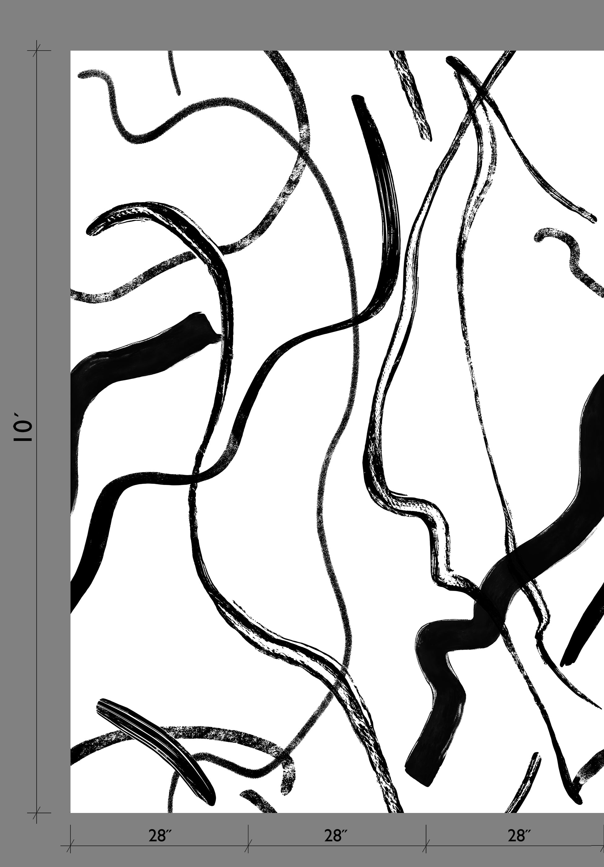 Terrain© Mural Wallpaper in Black + White