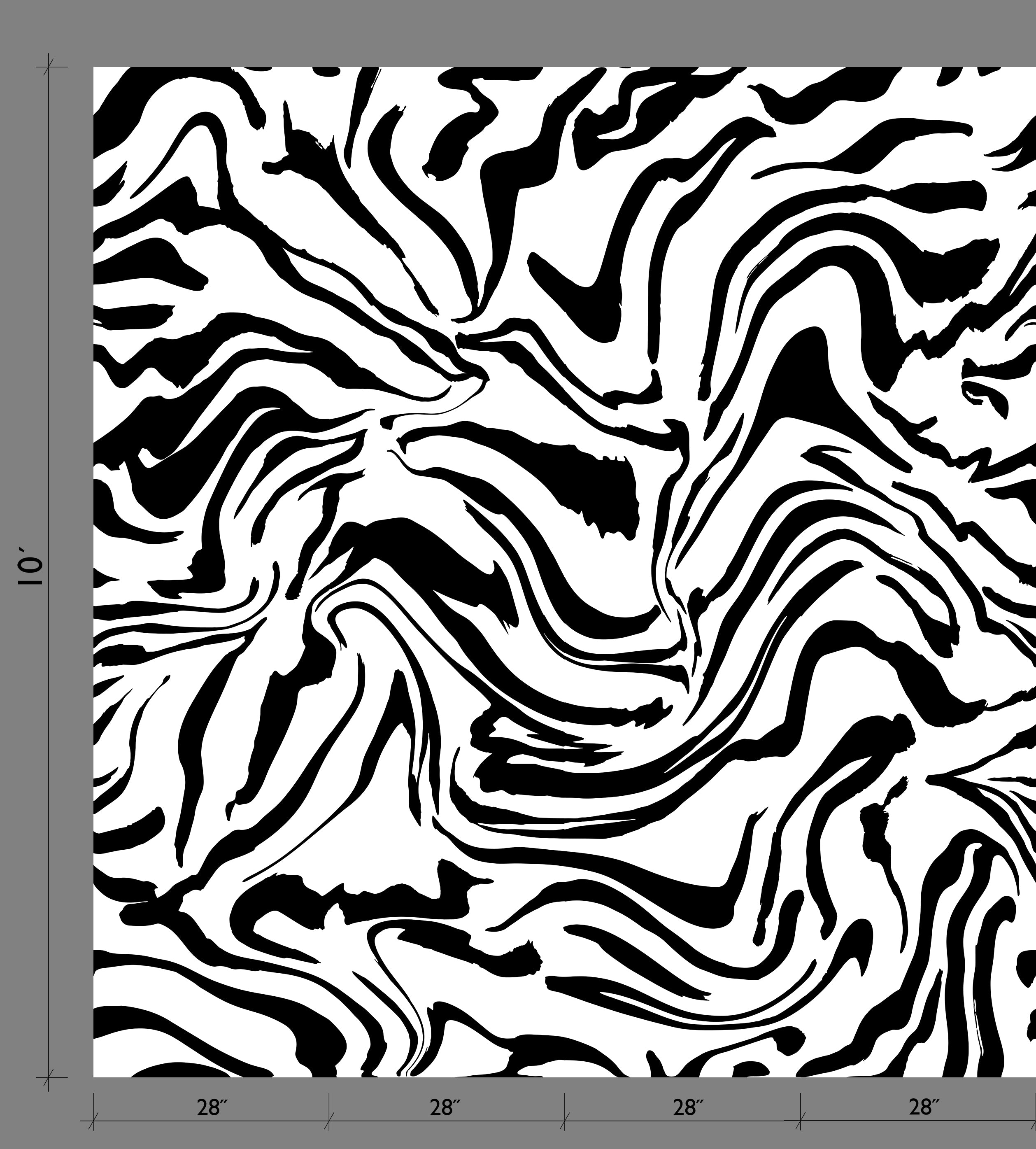 Primal© Mural Wallpaper in Black + White