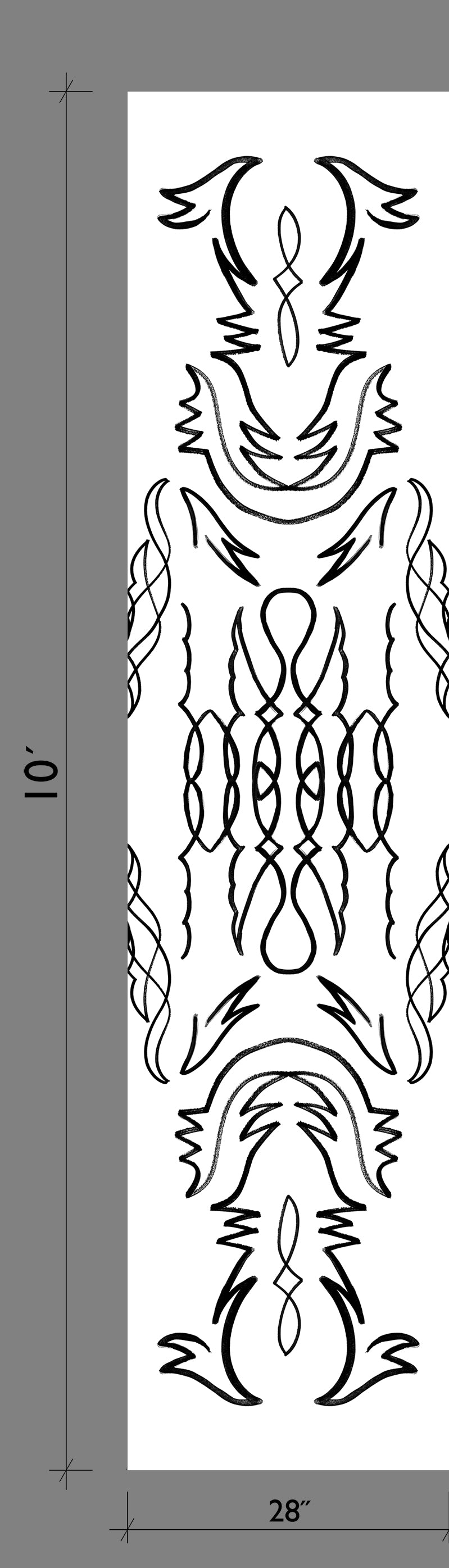 Side Saddle© Wallpaper in Black + White