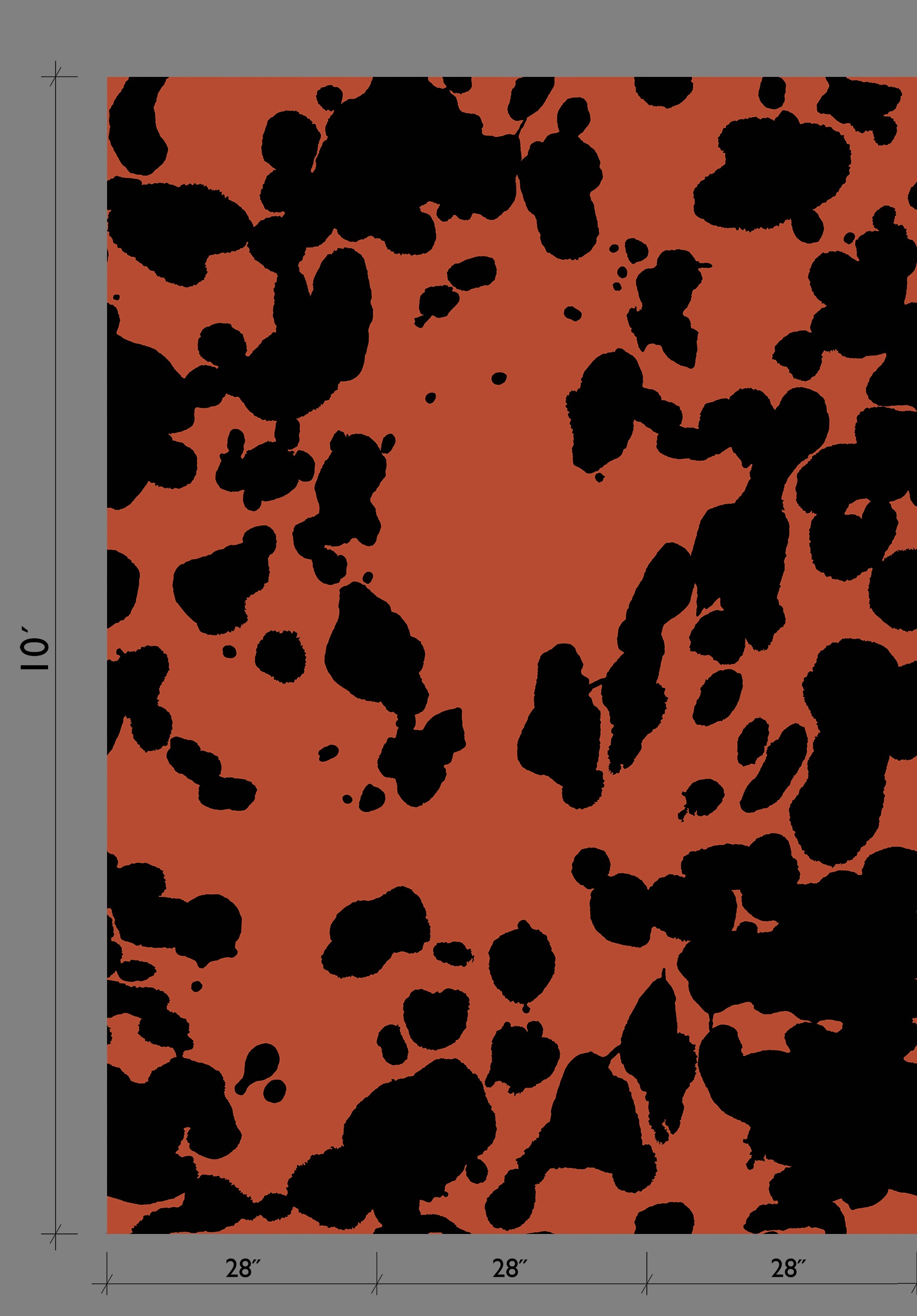 Bovine© Wallpaper in Brick + Black