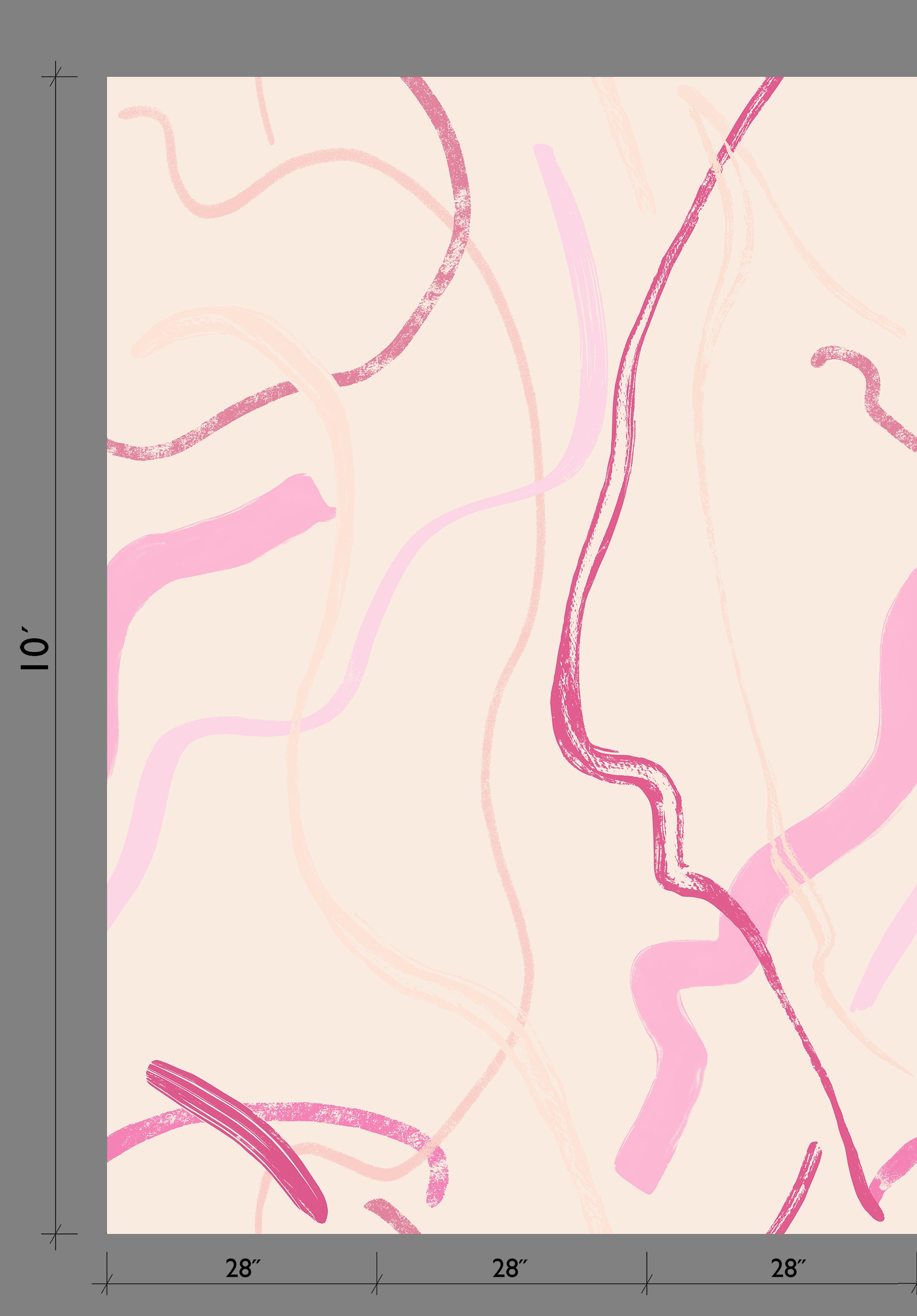 Terrain© Mural Wallpaper in Bubblegum