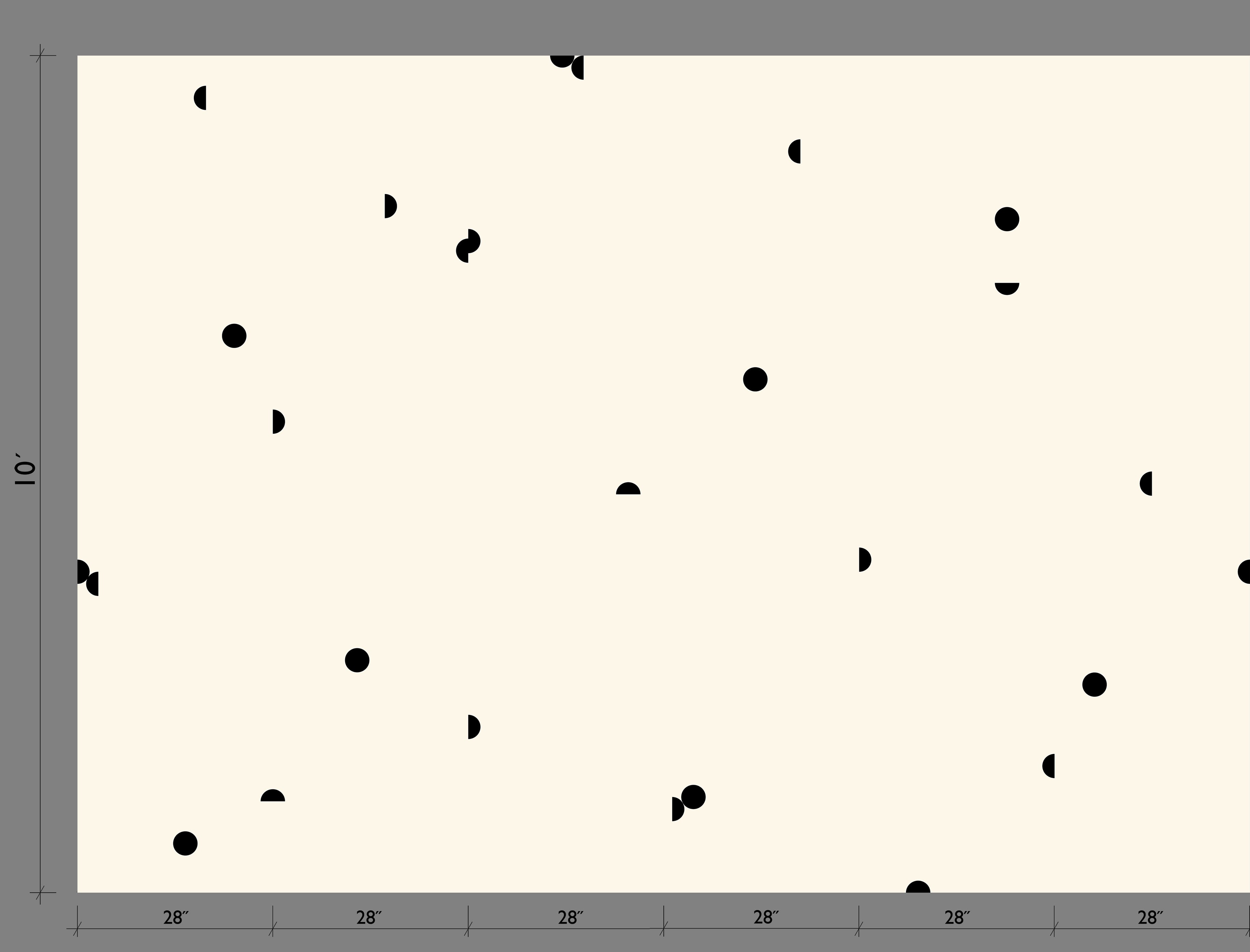 Mezzaluna© Wallpaper in Black + Cremé