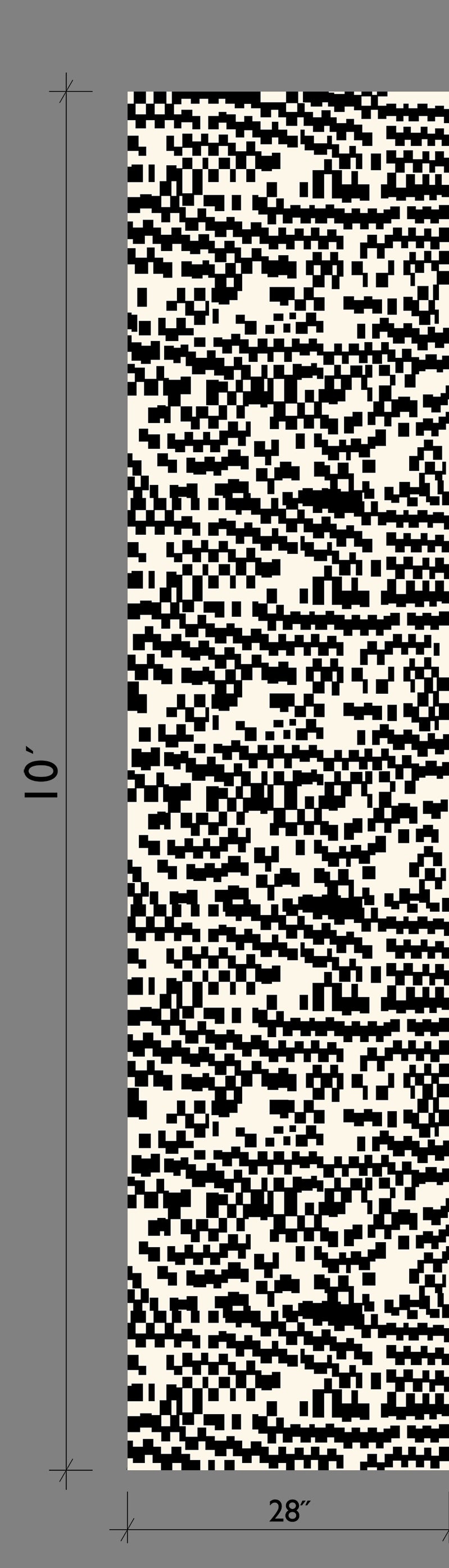 Pixel© Wallpaper in Black + Cremé