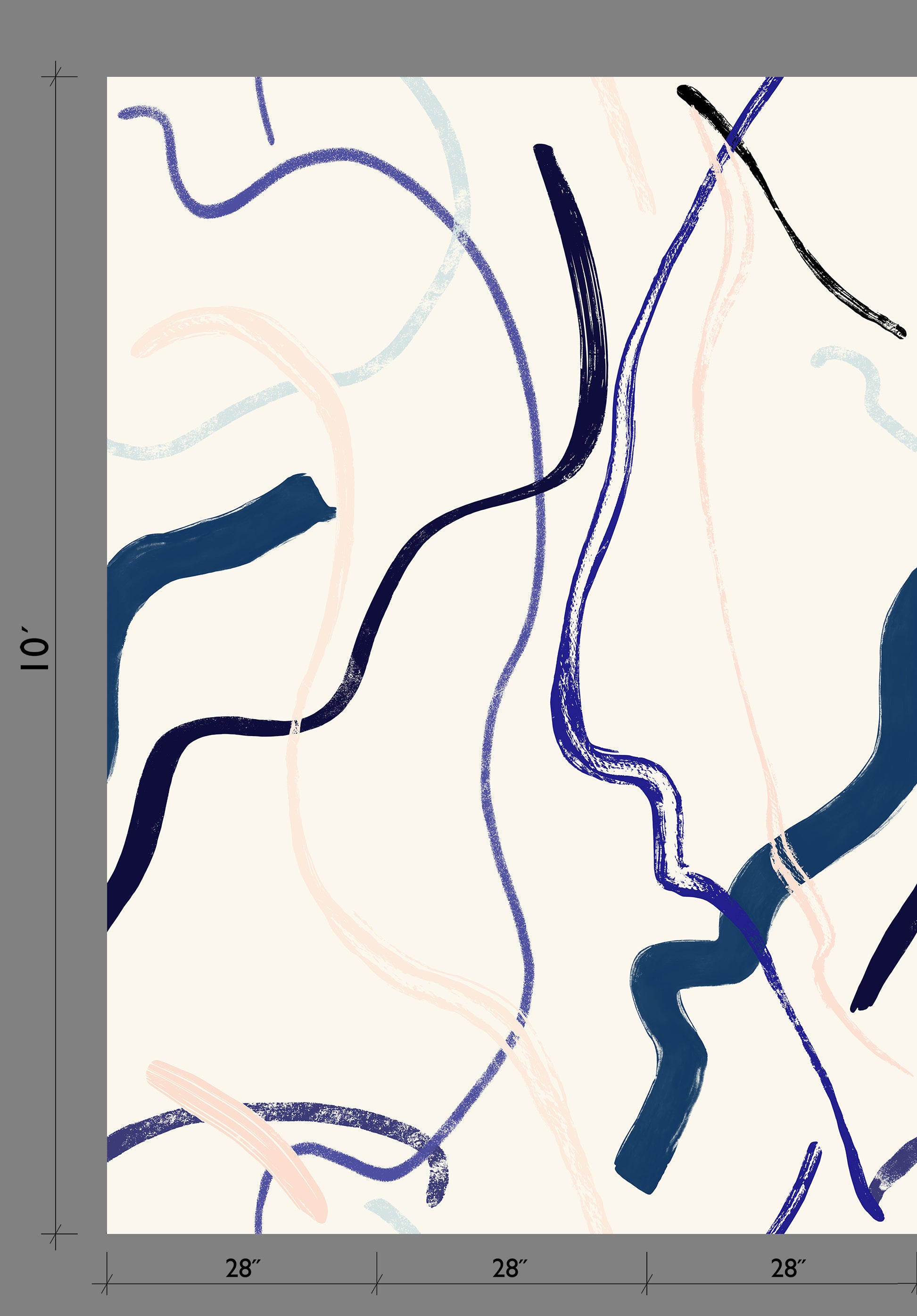 Terrain© Mural Wallpaper in Cerulean