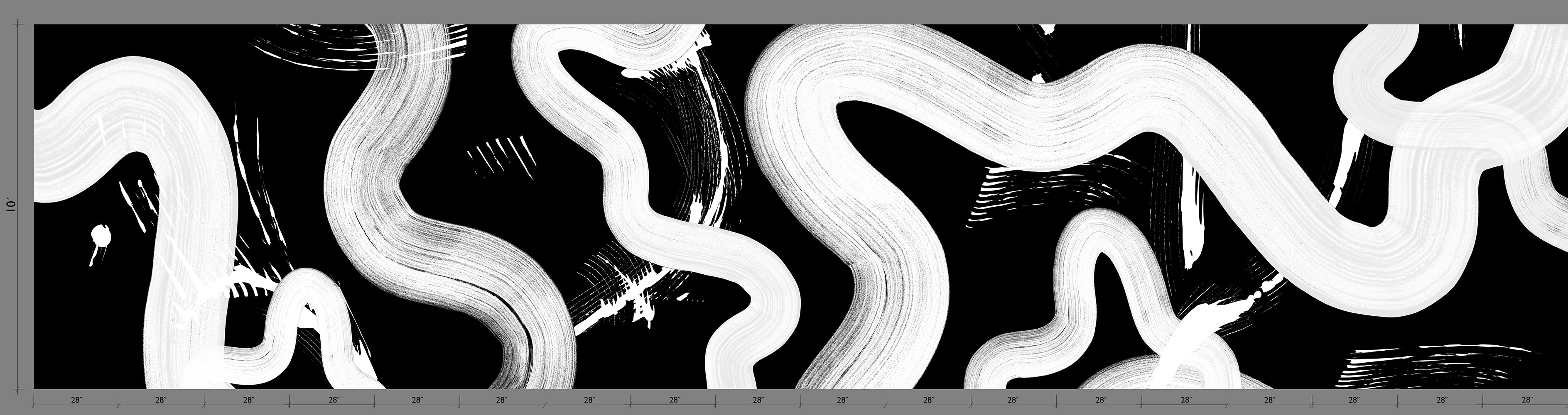 Untamed© Mural Wallpaper in Charcoal