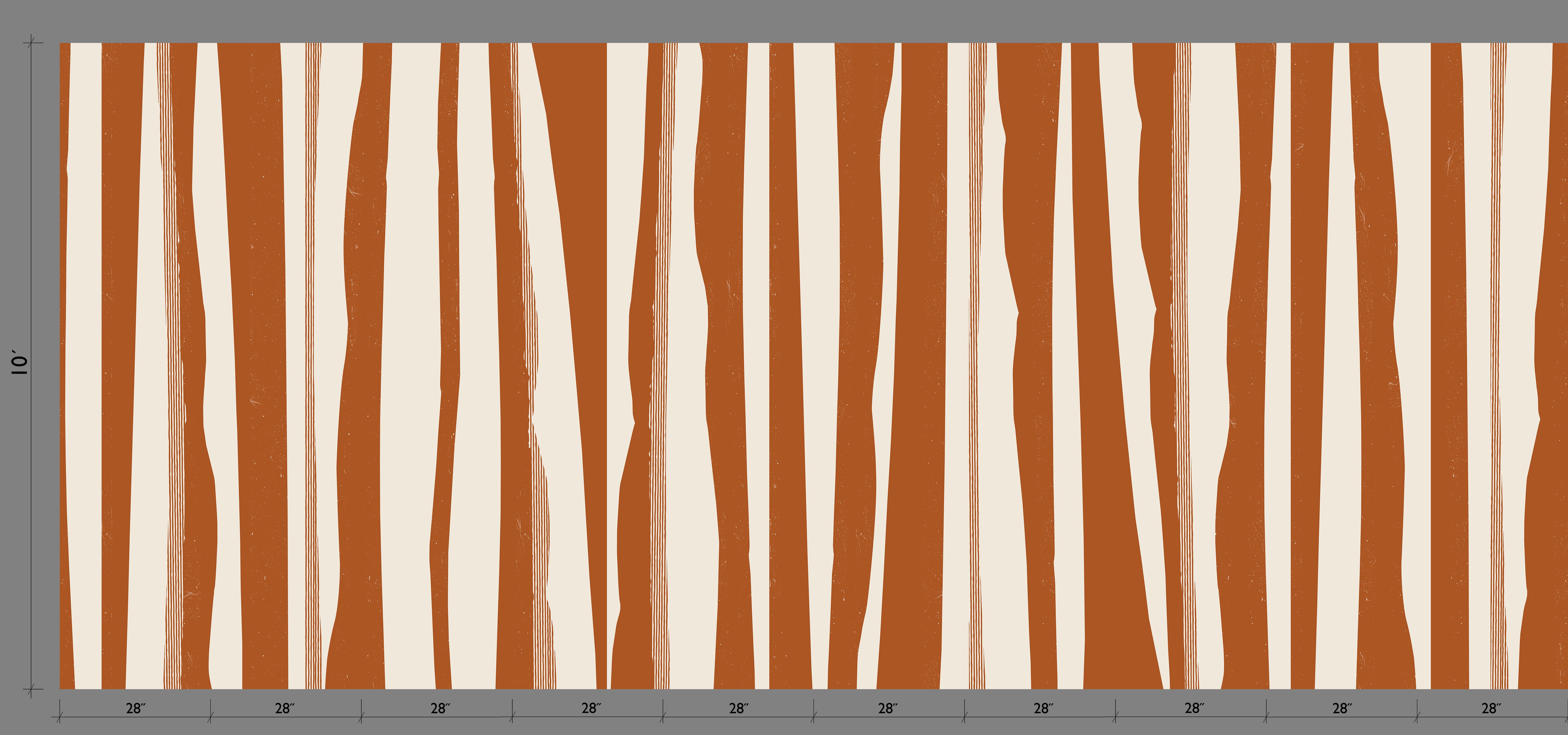 Longitude© Mural Wallpaper in Clay