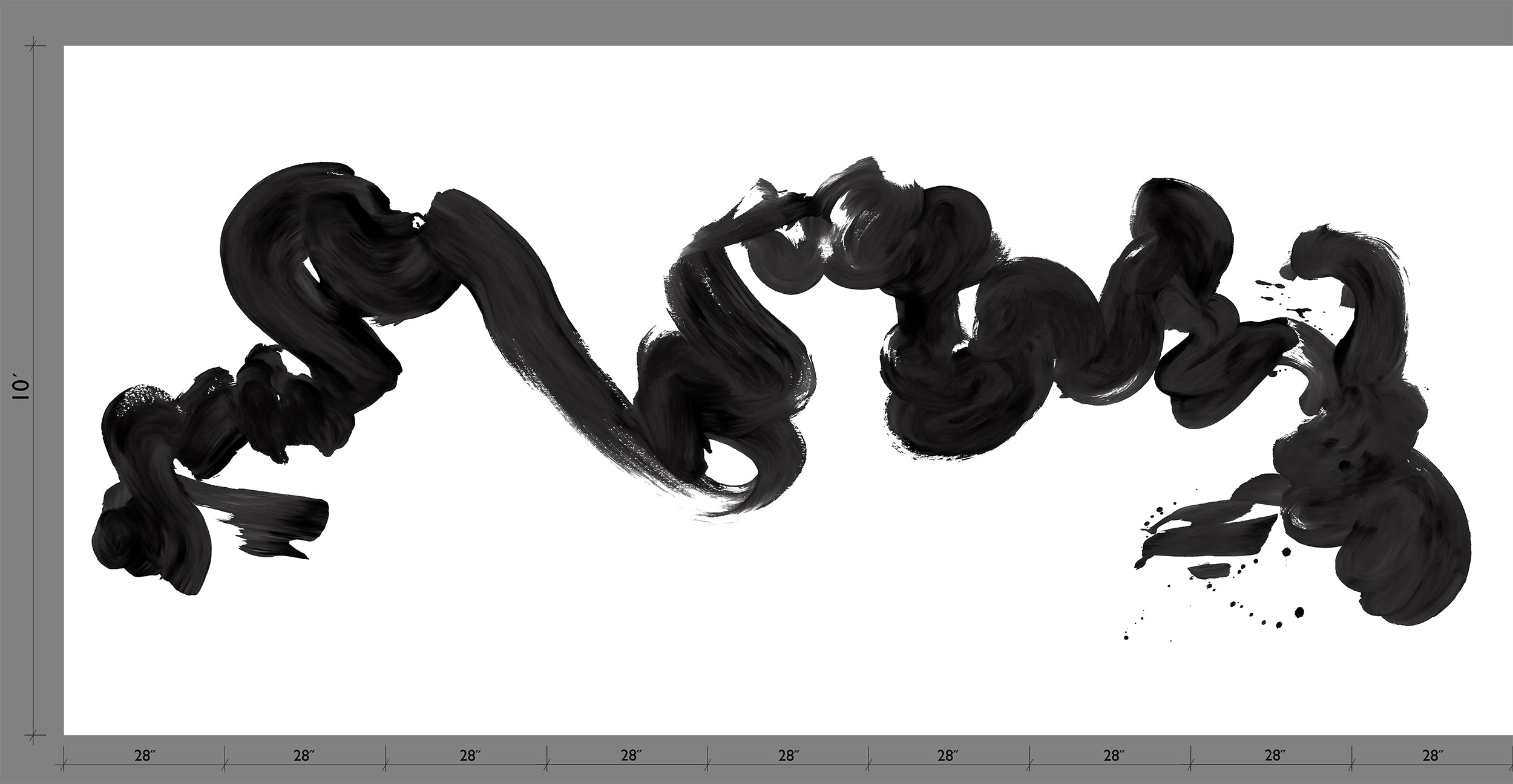 Abstract Art© Mural Wallpaper in Carbon