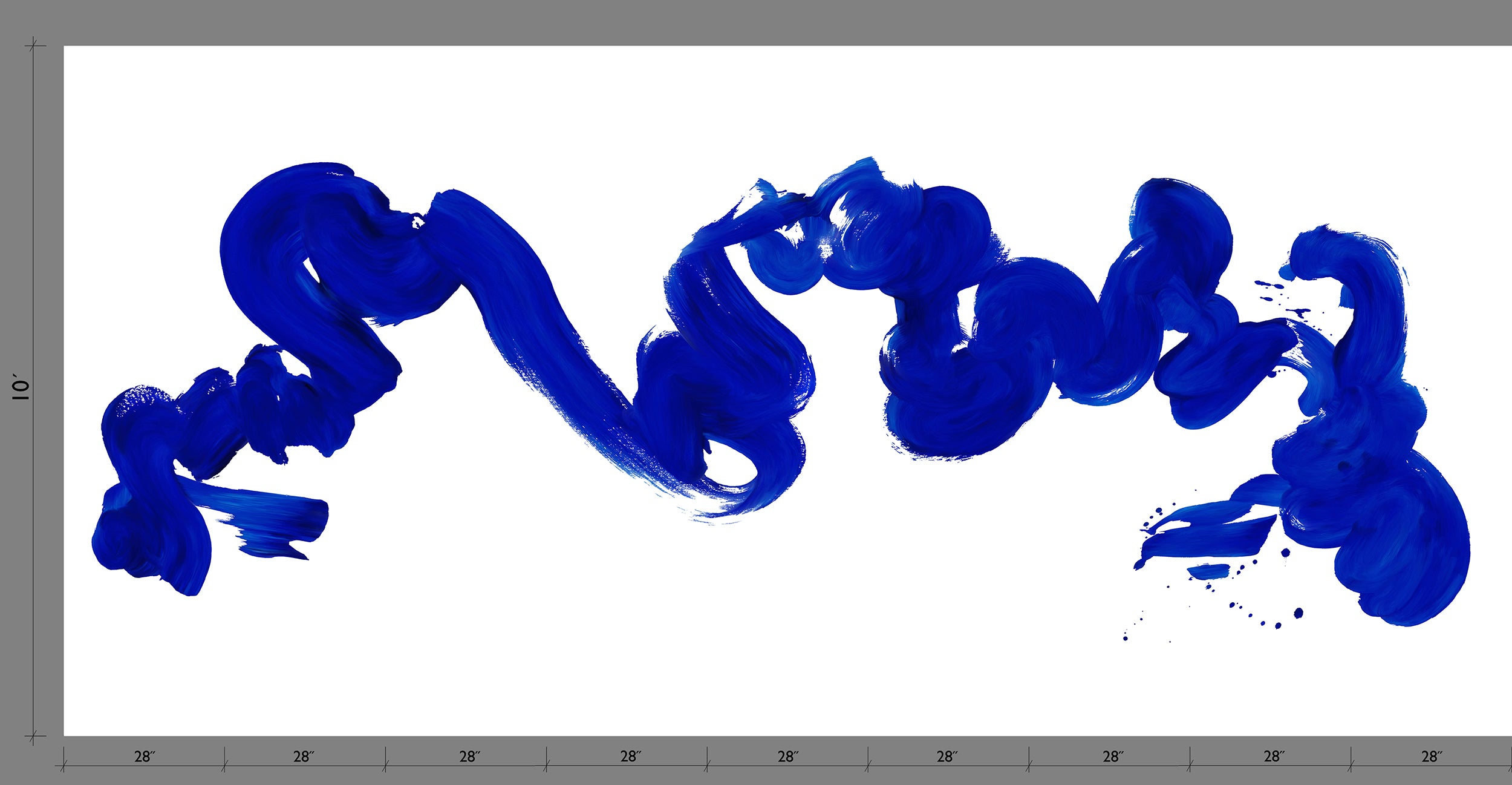 Abstract Art© Mural Wallpaper in Cobalt