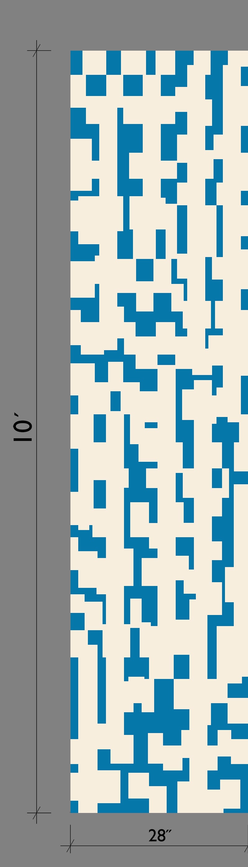 Mainframe© Wallpaper in Electric Blue + Cremé