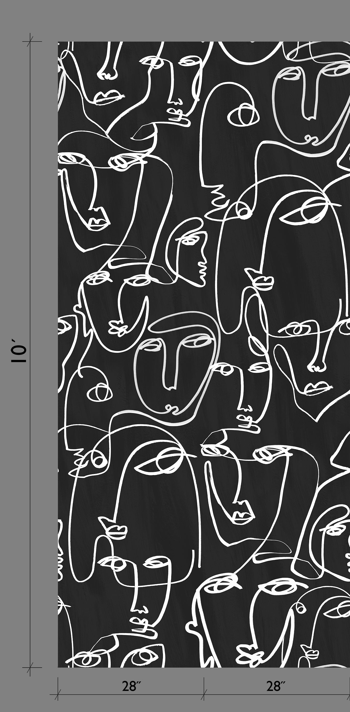 Femme© Wallpaper in Charcoal Black