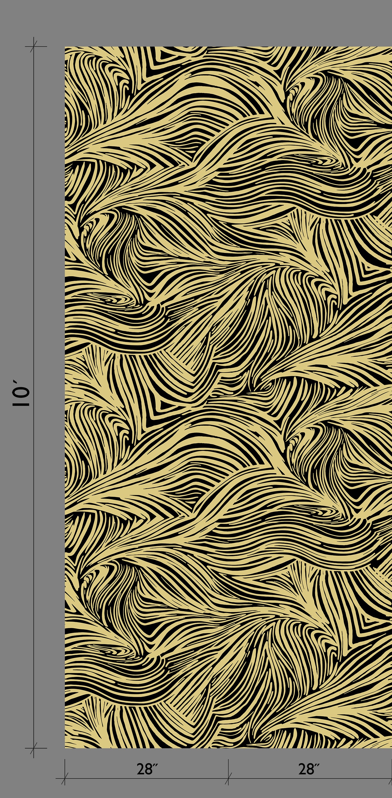 The Hay Bale© Wallpaper in Gold Rush template from drop it MODERN