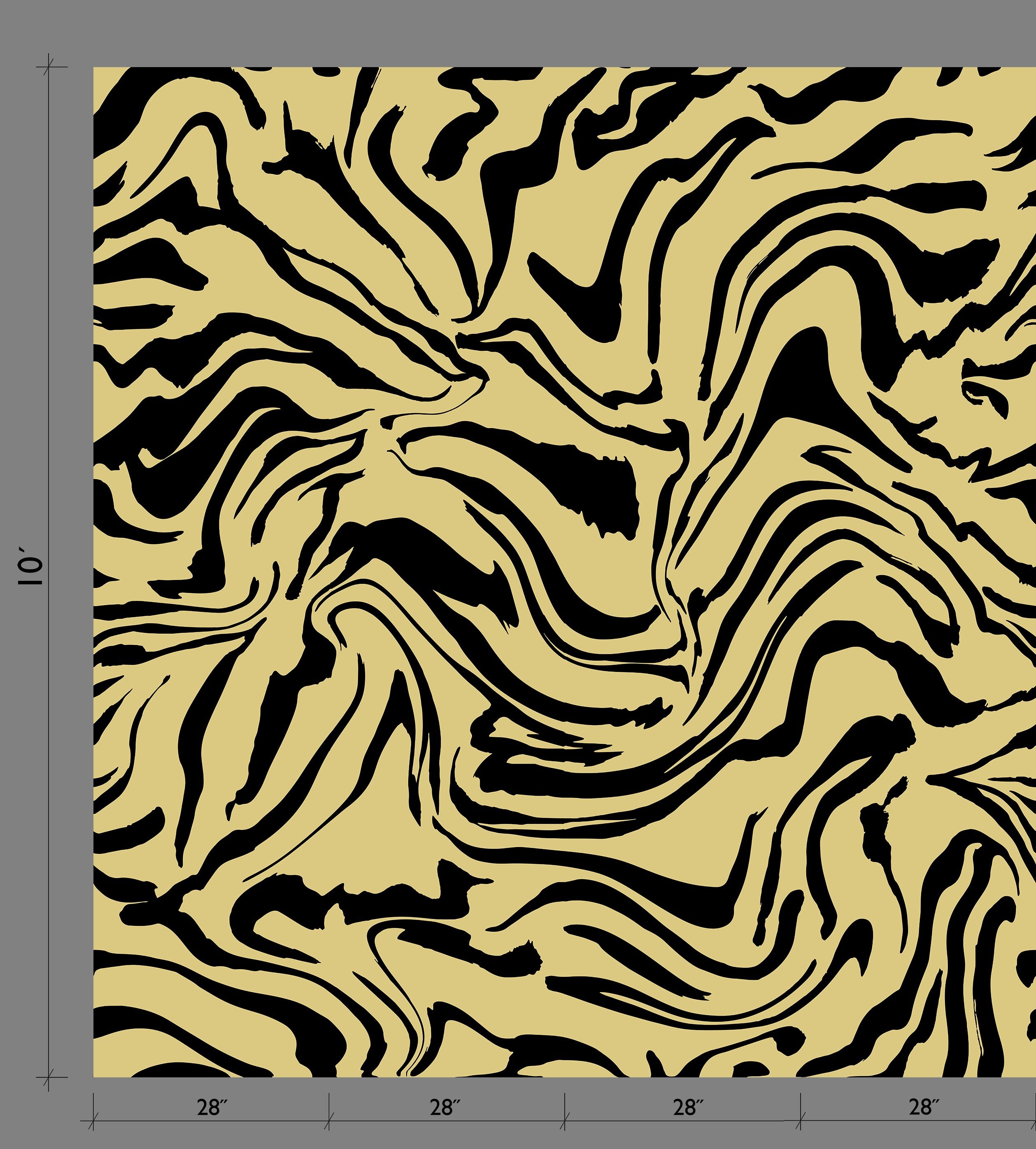 Primal© Mural Wallpaper in Gold Rush