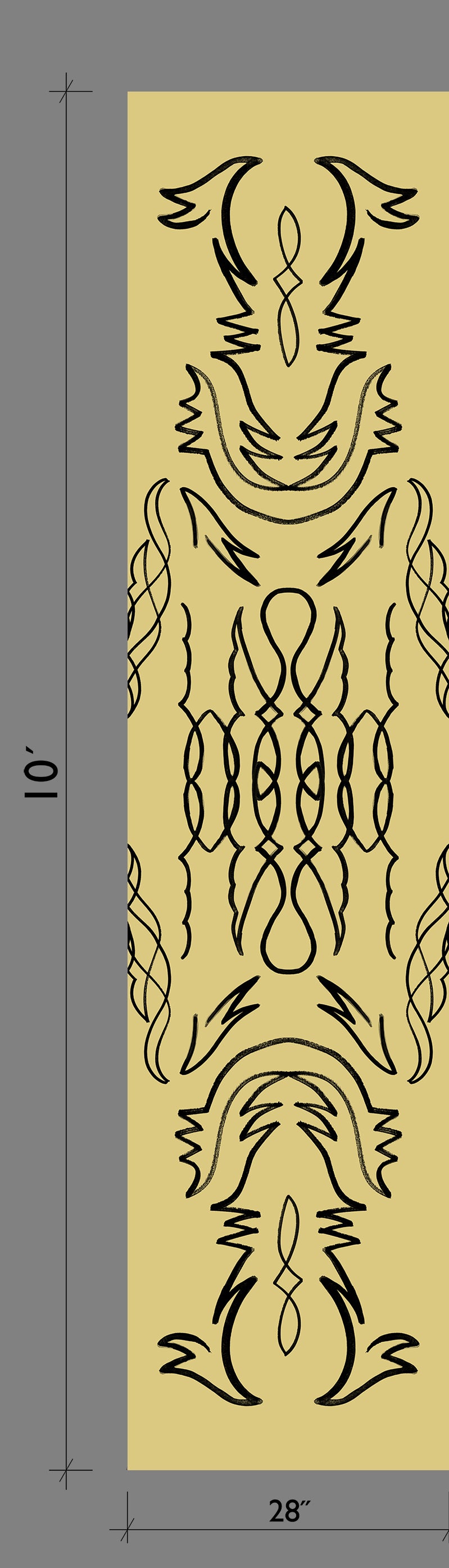 Side Saddle© Wallpaper in Gold Rush