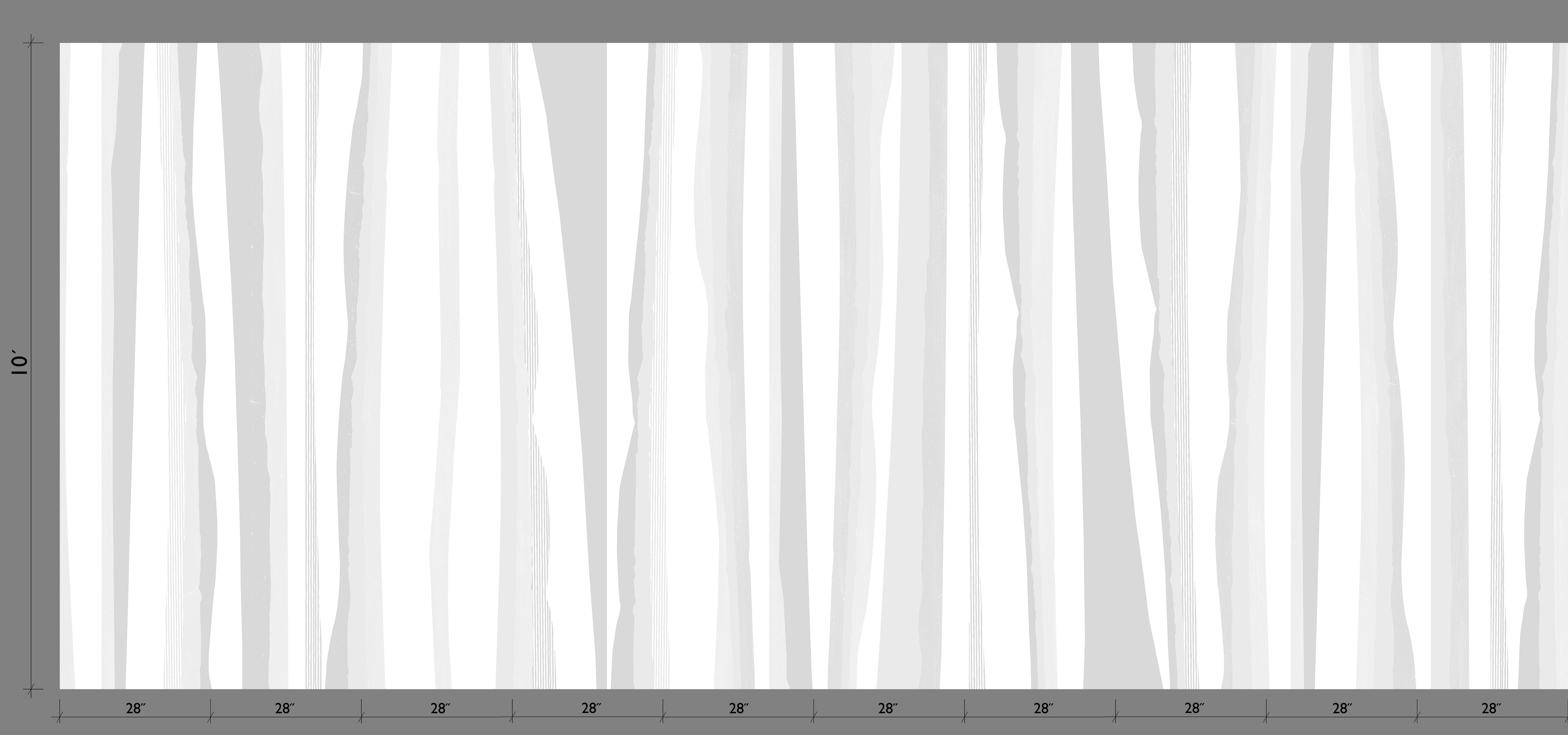 Longitude© Mural Wallpaper in Grey