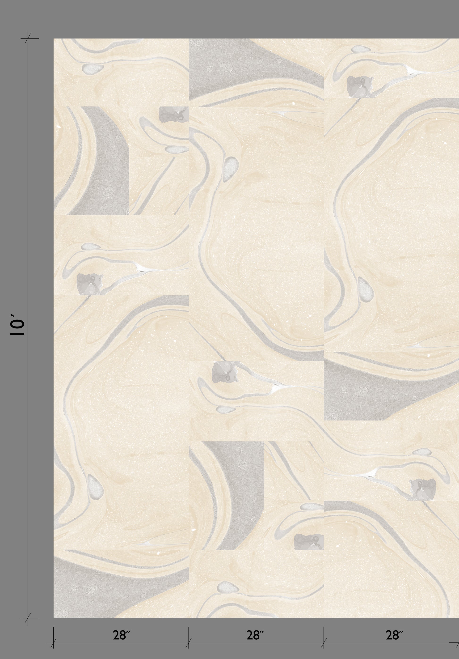 Magma© Wallpaper in Grey + Cremé