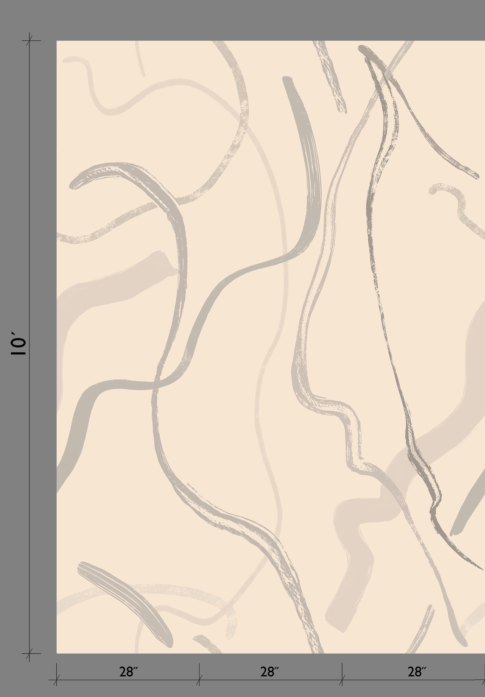 Terrain© Mural Wallpaper in Grey + Tan