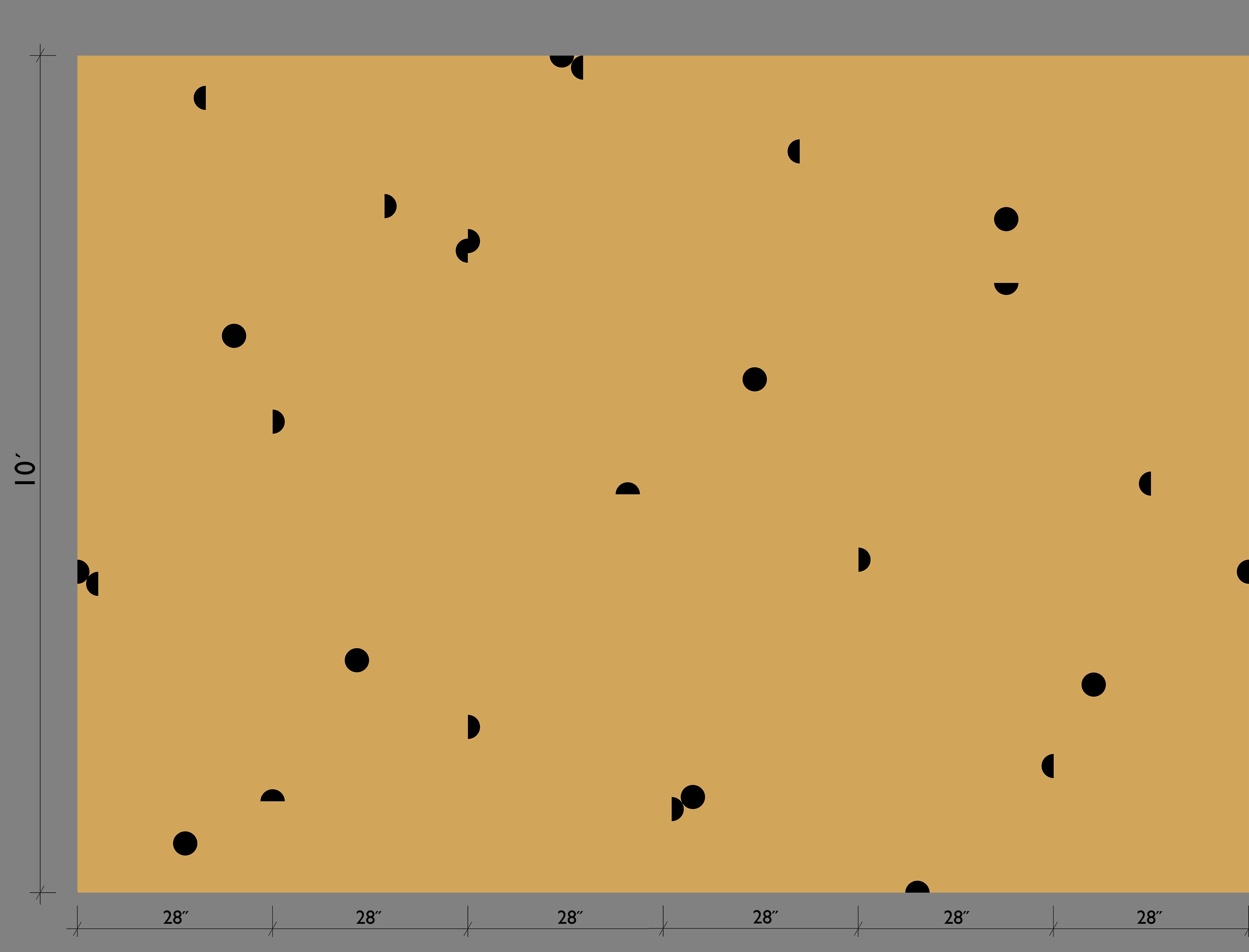 Mezzaluna© Wallpaper in Golden Girl + Black