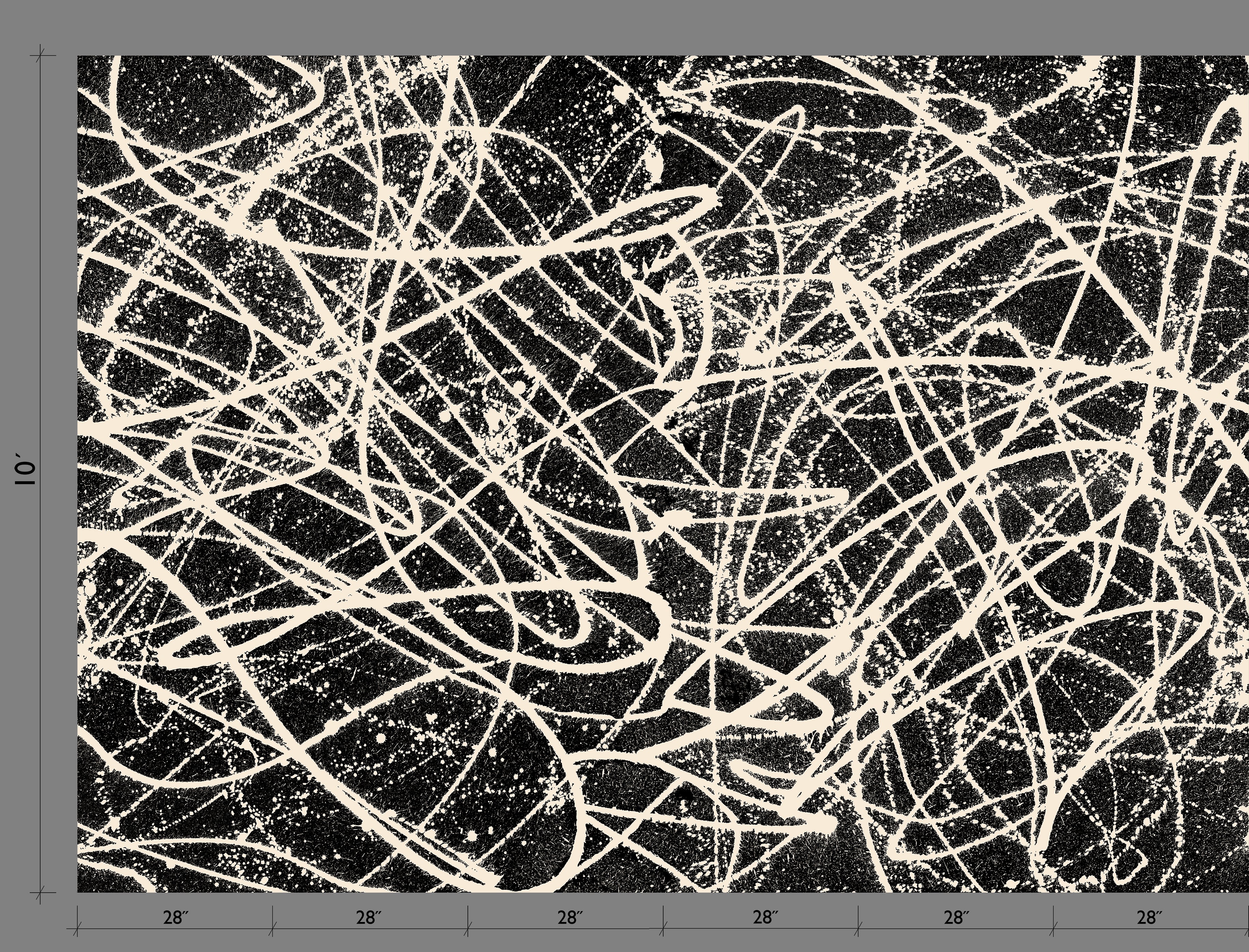 Lady Luck© Mural Wallpaper in Cremé + Black