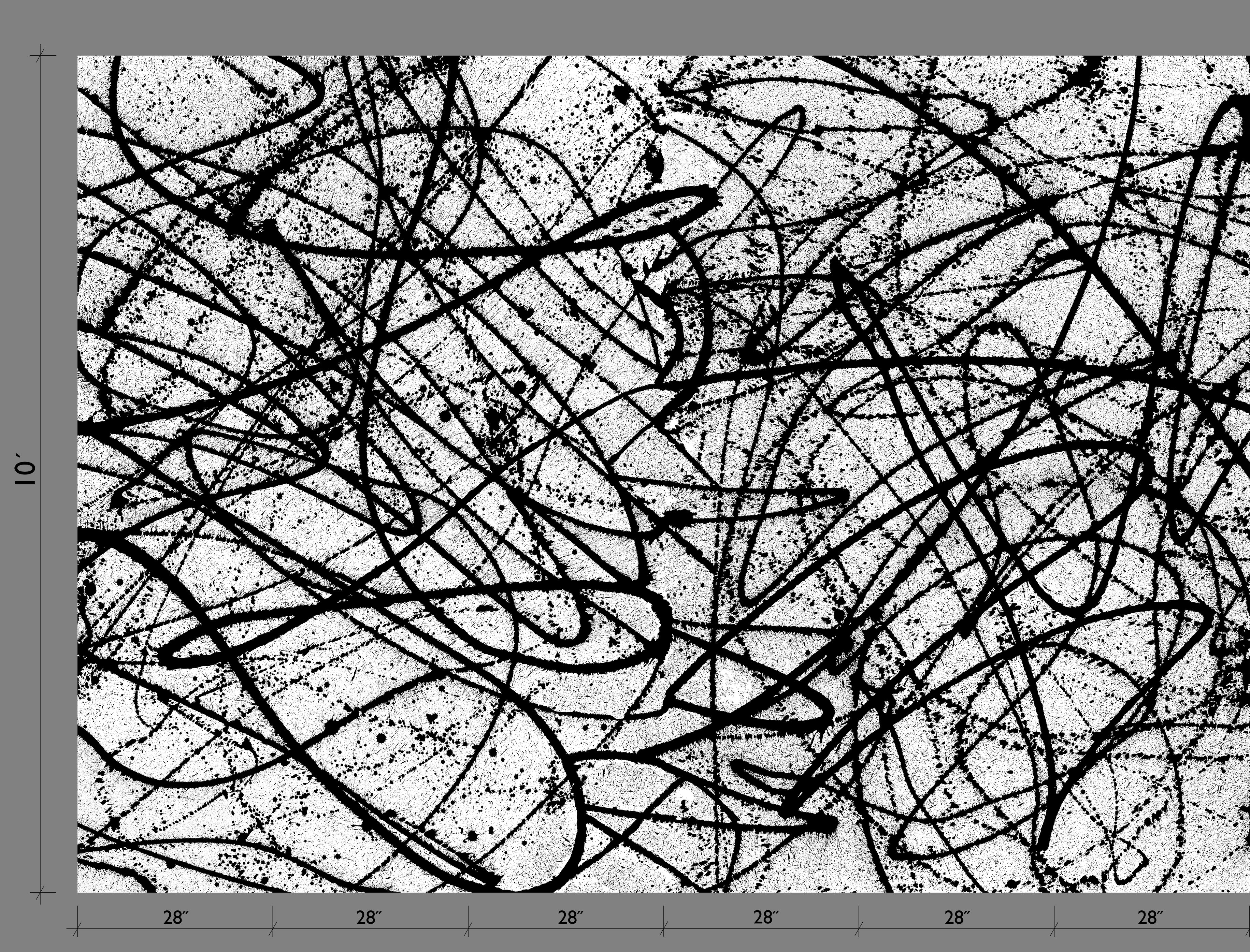 Lady Luck© Mural Wallpaper in Black + White