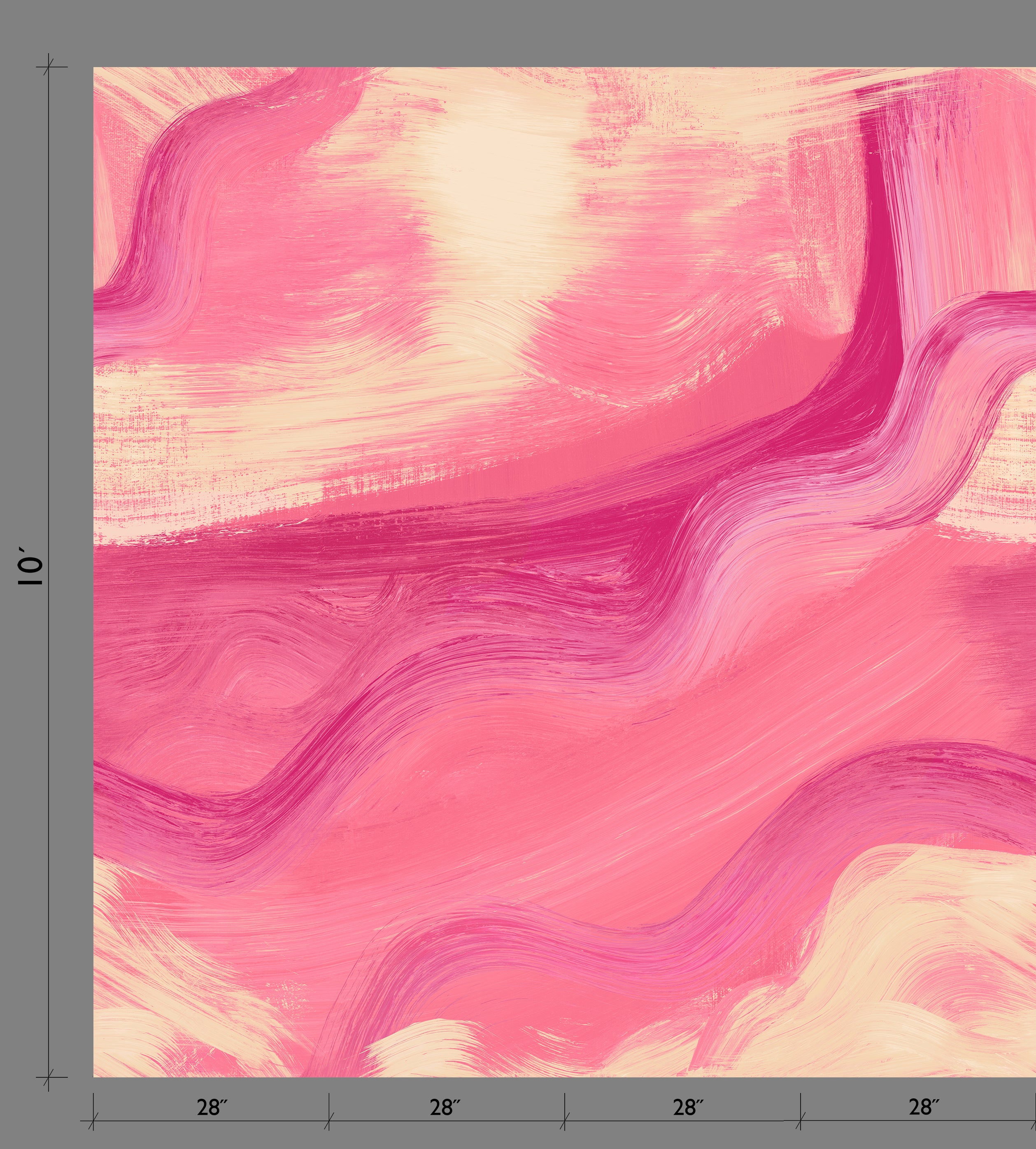 Modern Art© Mural Wallpaper in Fuchsia