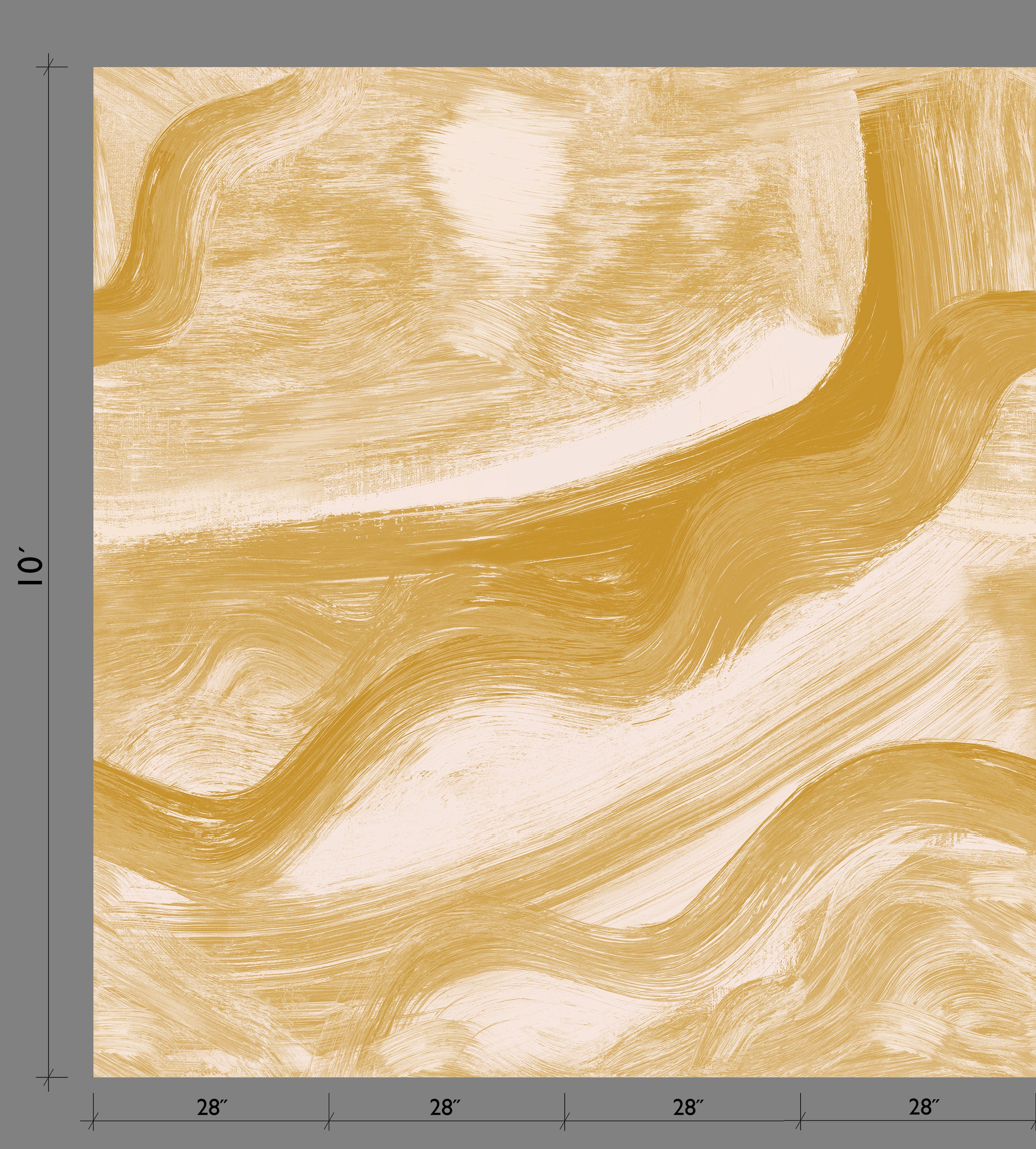 Modern Art© Mural Wallpaper in Mustard