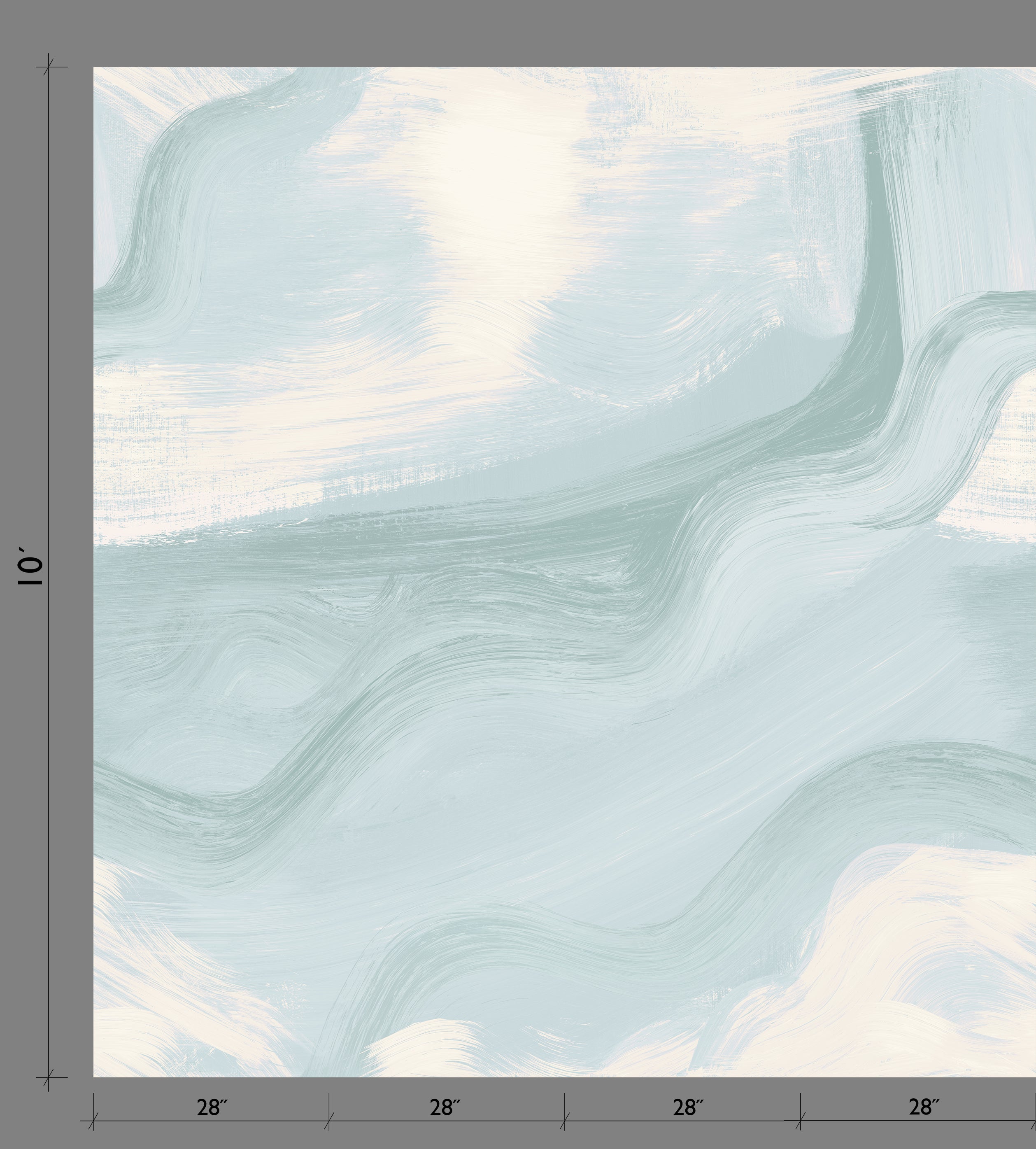 Modern Art© Mural Wallpaper in Powder Blue