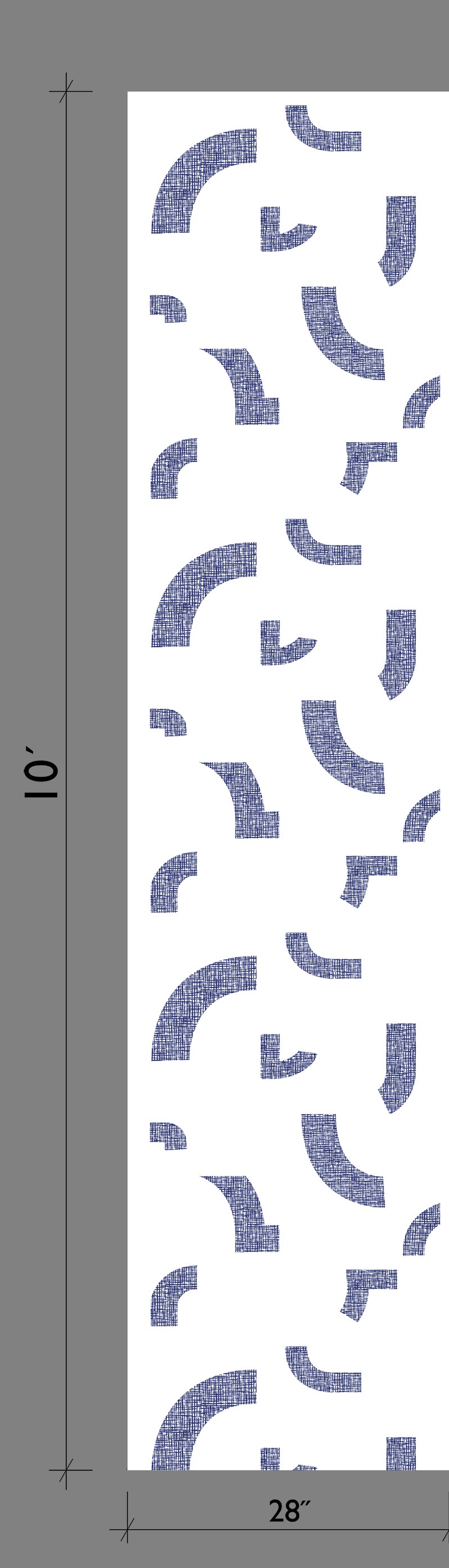 Crosshatch© Wallpaper in Navy