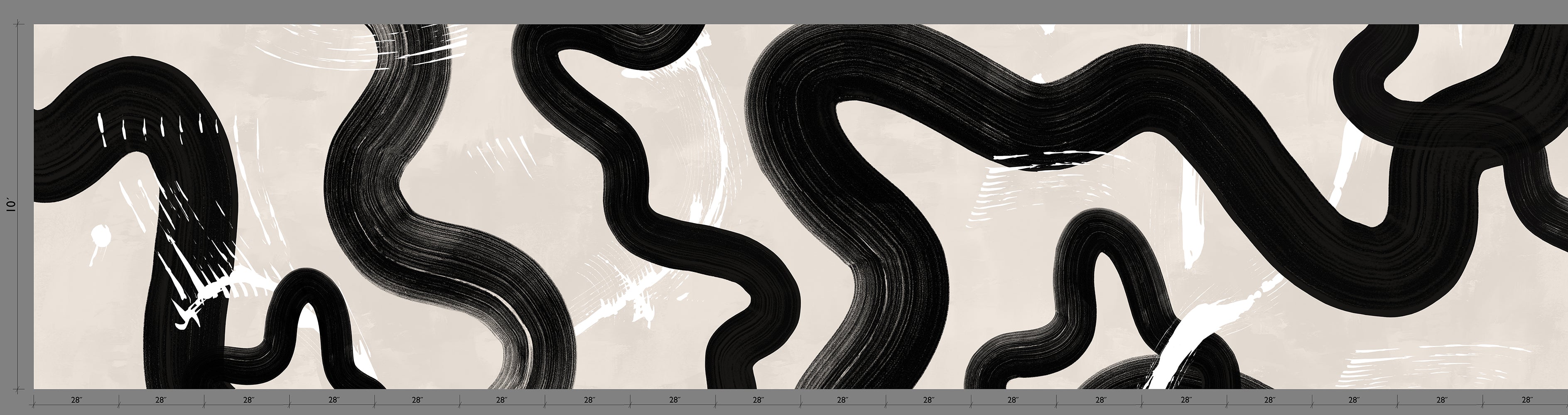 Untamed© Mural Wallpaper in Pebble