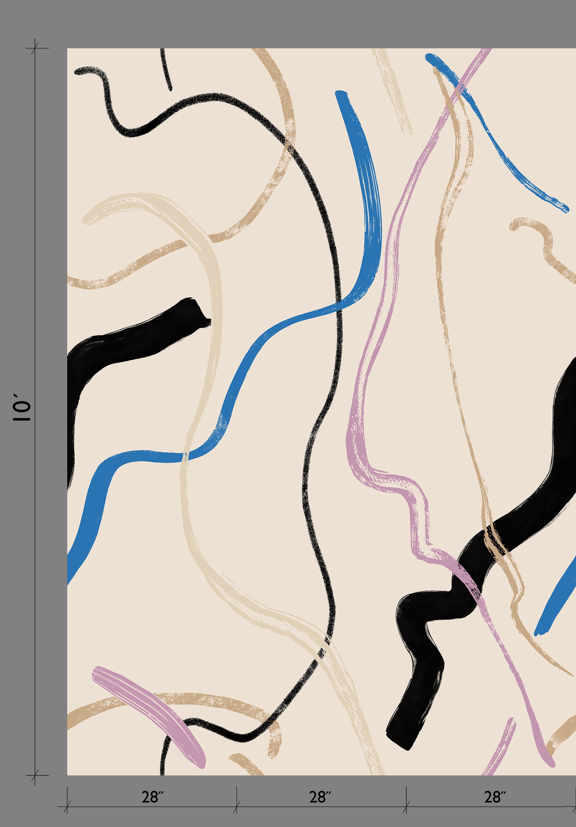 Terrain© Mural Wallpaper in Periwinkle