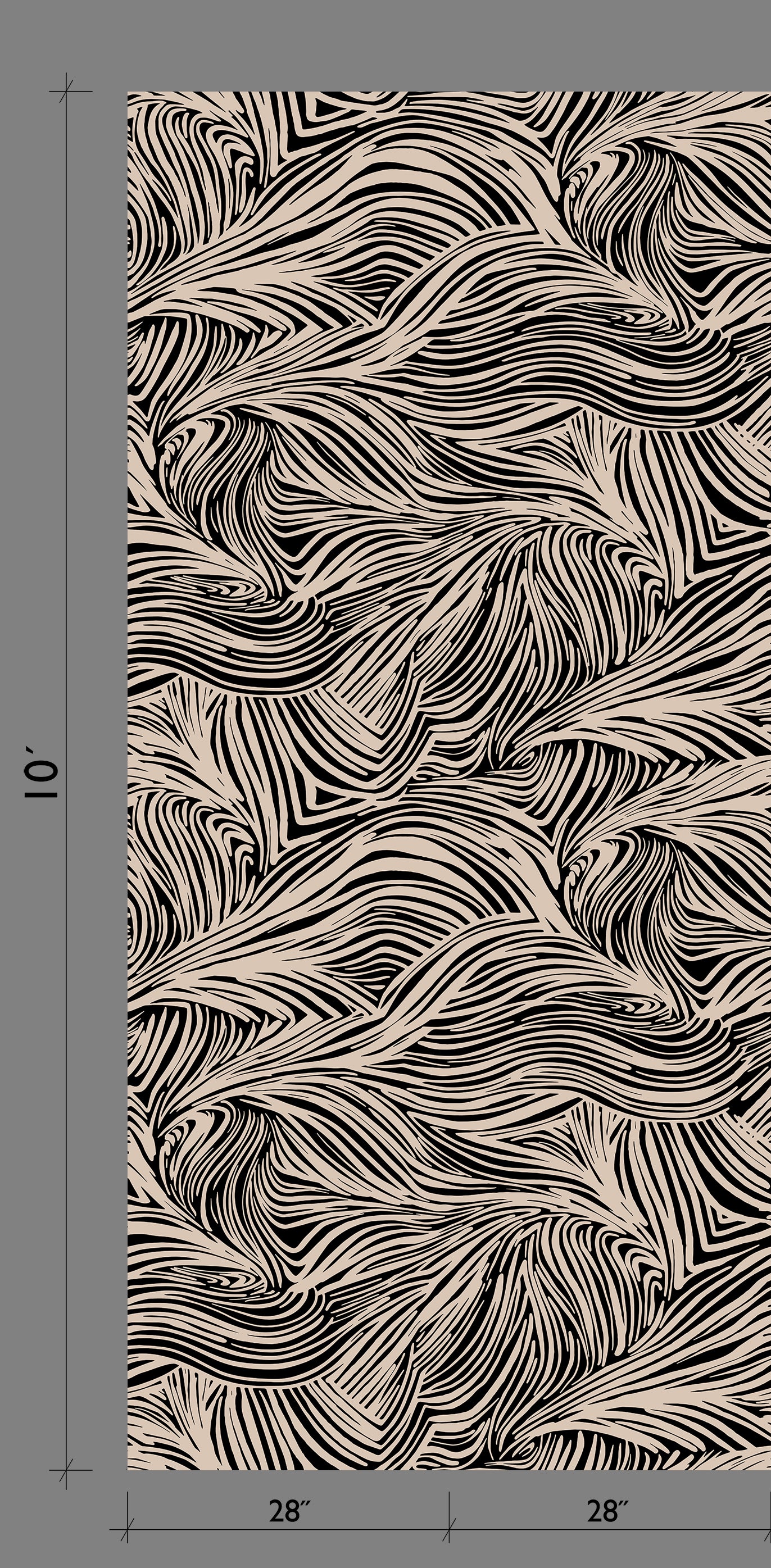 The Hay Bale© Wallpaper in Pueblo + Black template from drop it MODERN