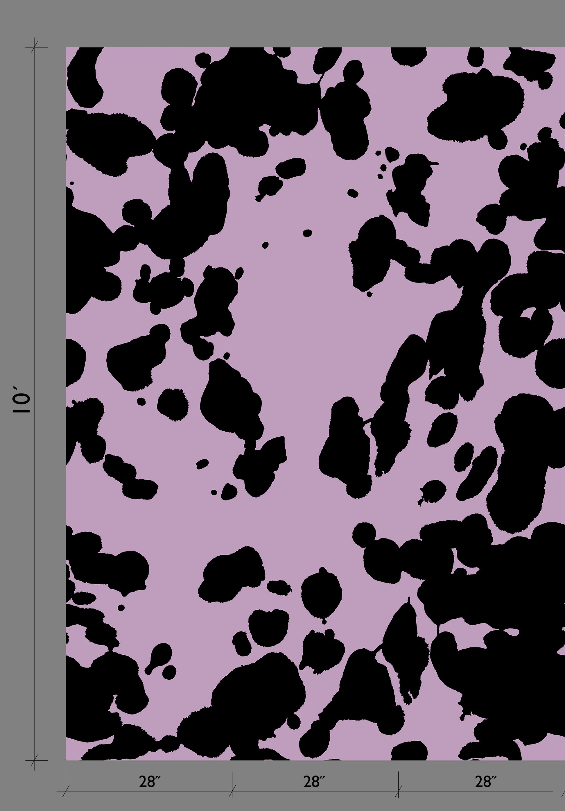 Bovine© Wallpaper in Purple + Black