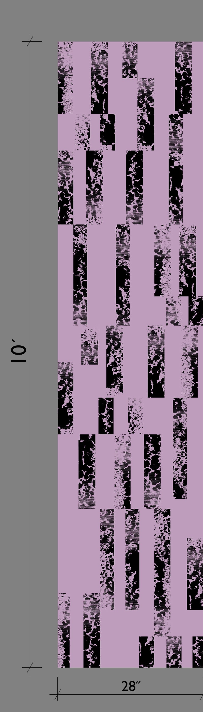 Corral© Wallpaper in Purple + Black