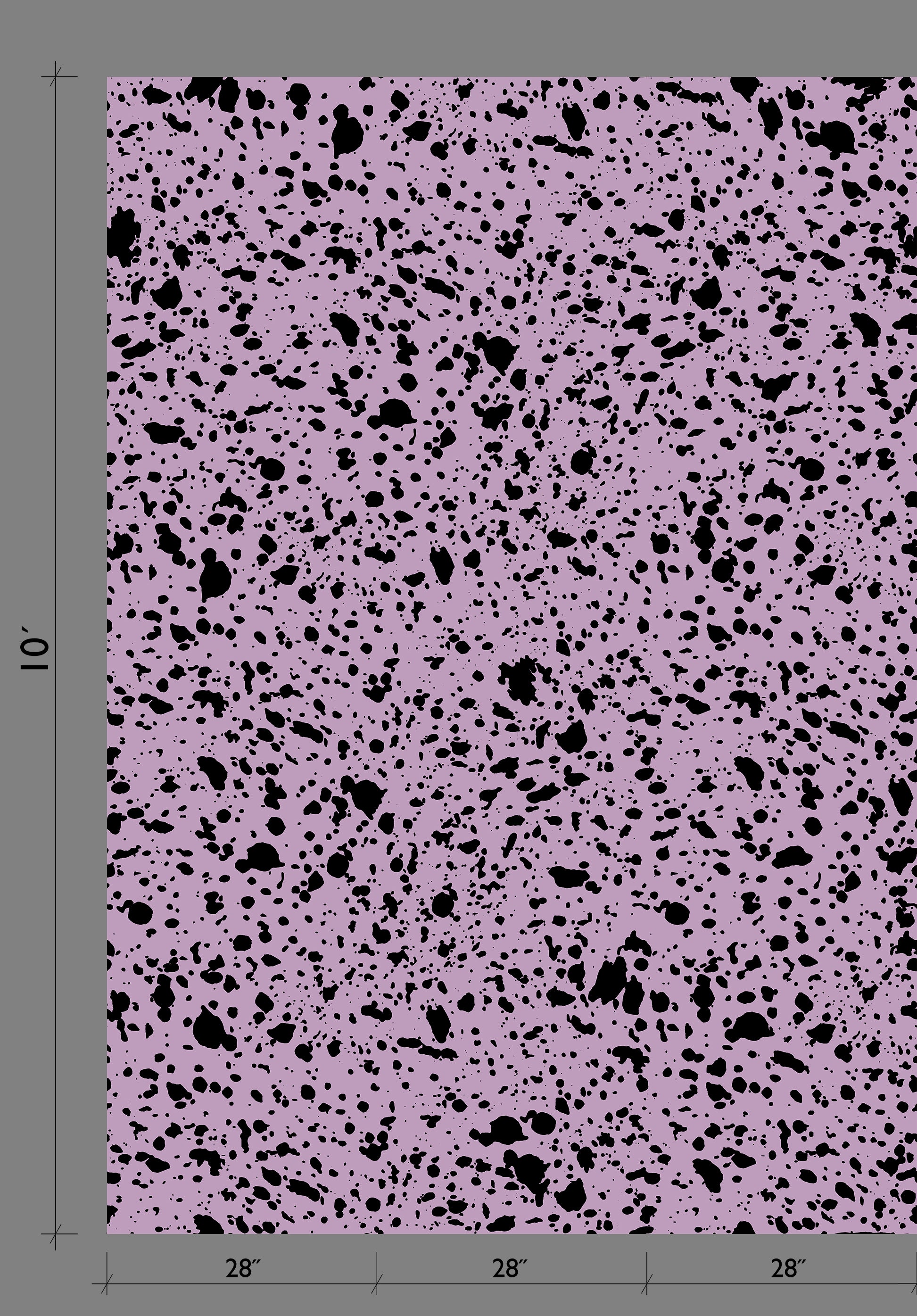 Appaloosa© Mural Wallpaper in Purple + Black