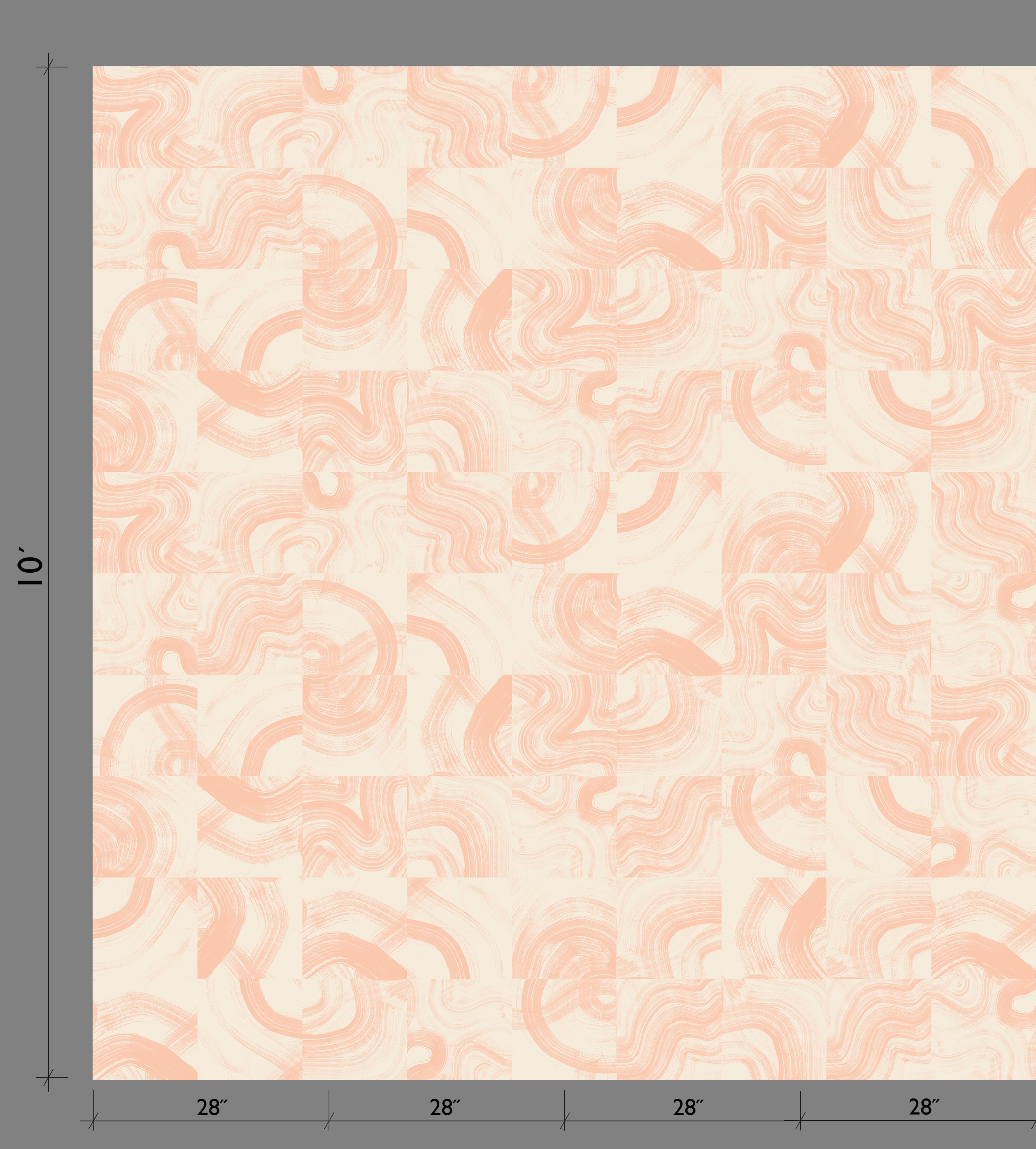 Sediment #3© Wallpaper in Peach