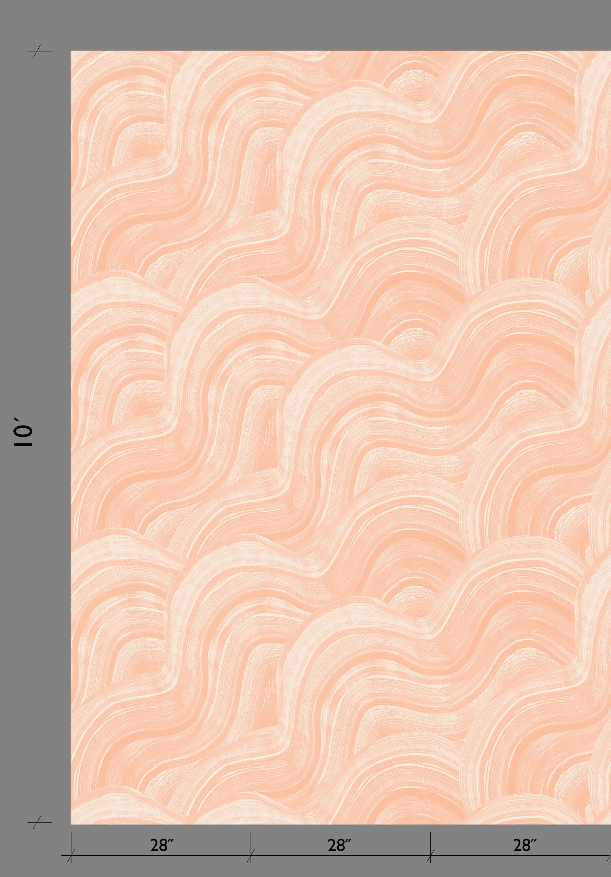 Sediment #2© Wallpaper in Peach