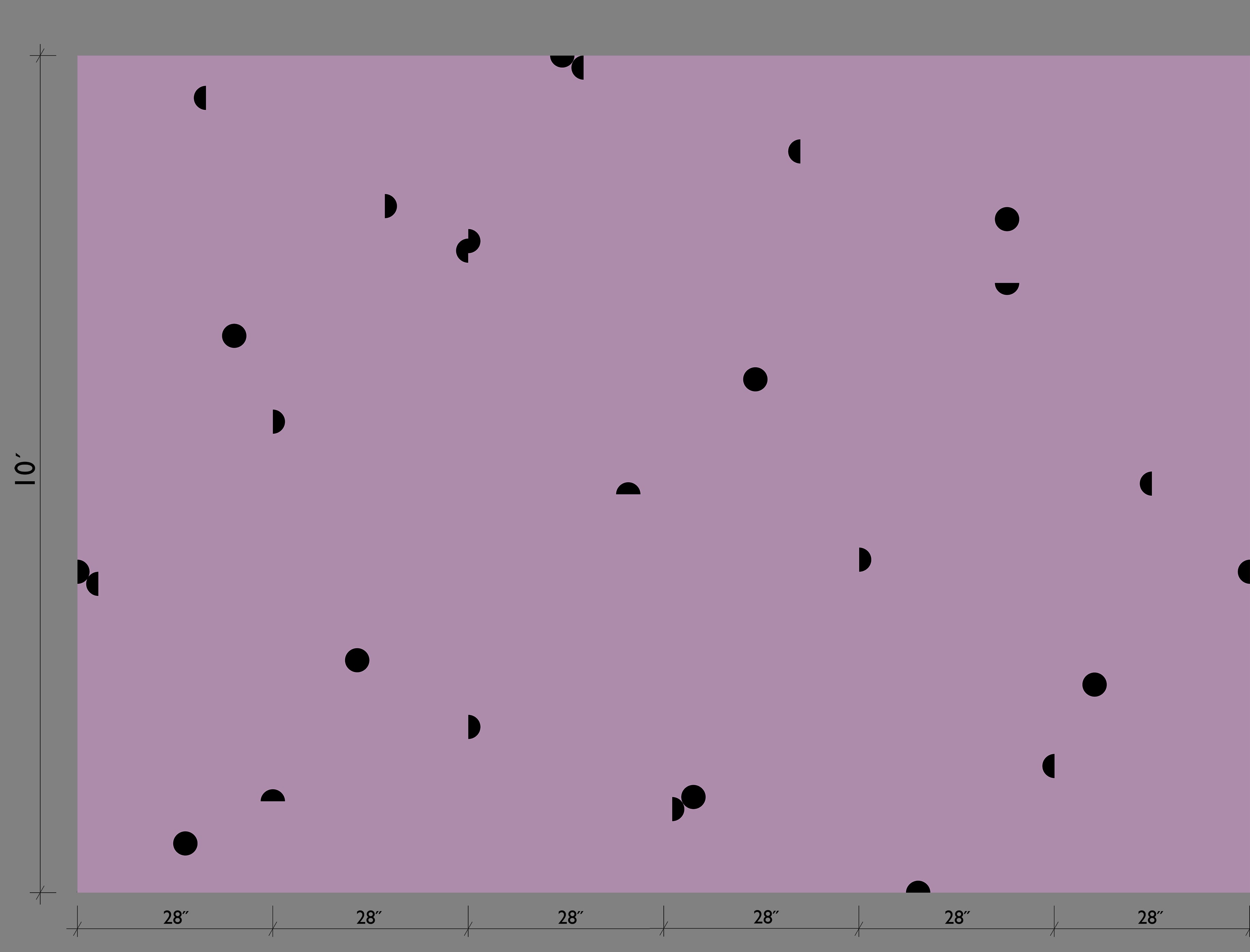 Mezzaluna© Wallpaper in Purple Rain + Black