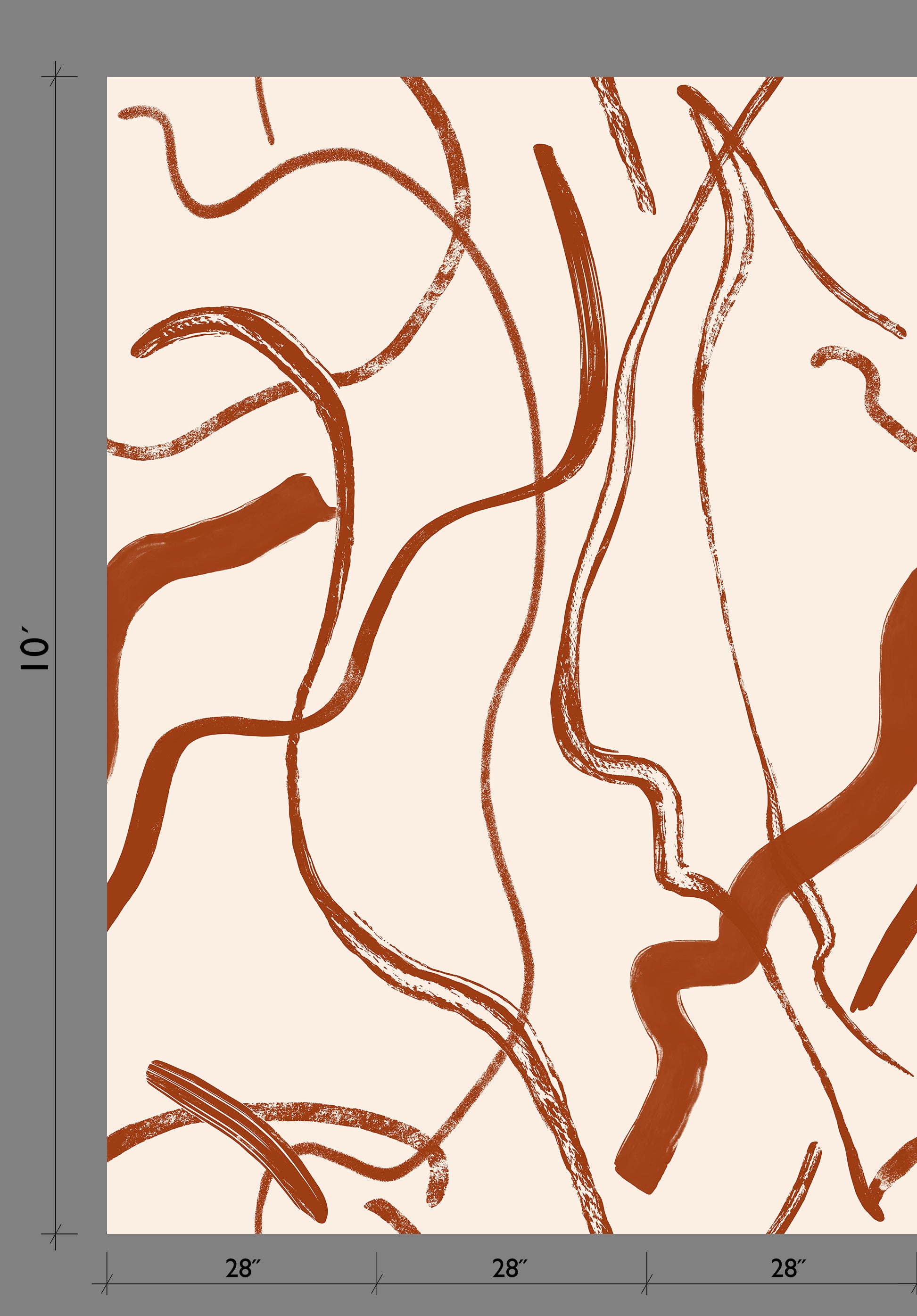 Terrain© Mural Wallpaper in Red Clay