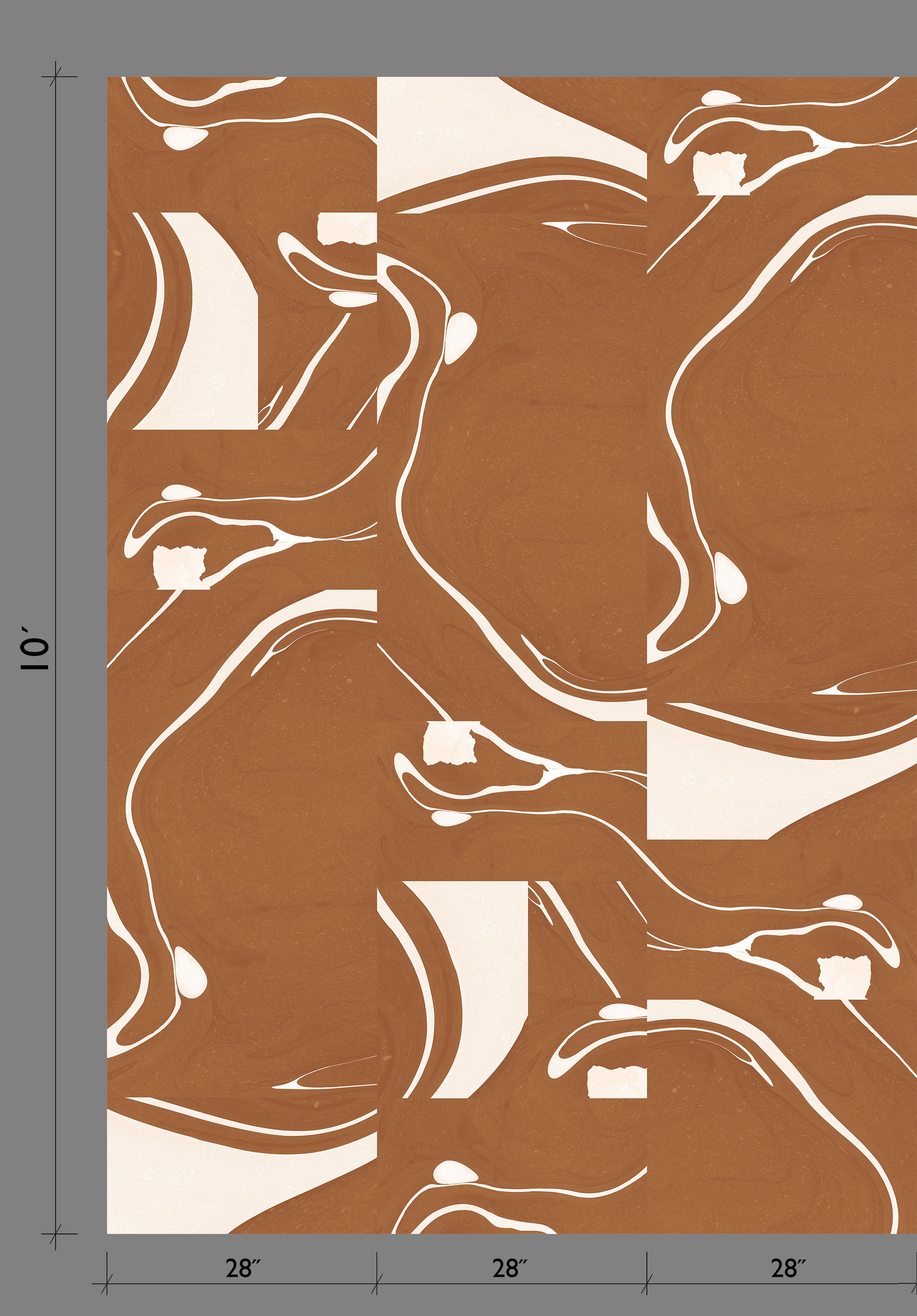 Magma© Wallpaper in Rust + Creme