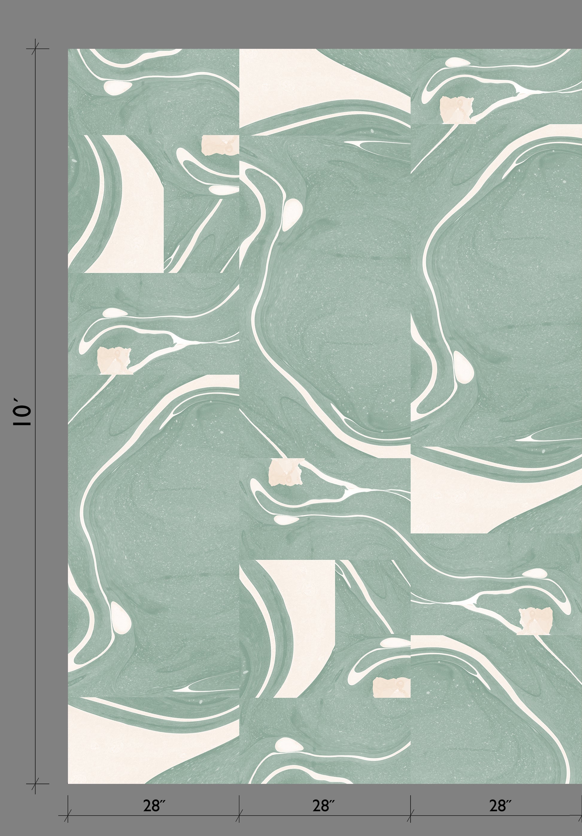 Magma© Wallpaper in Seafoam