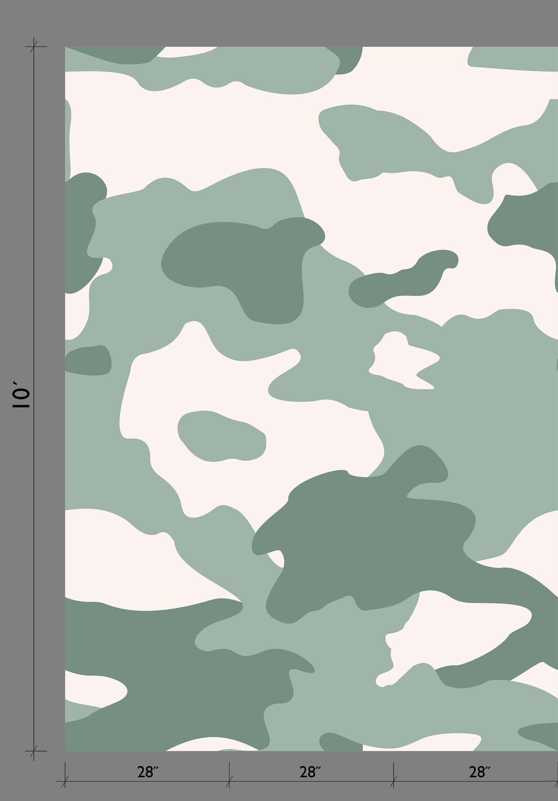 Camo© Wallpaper in Seafoam