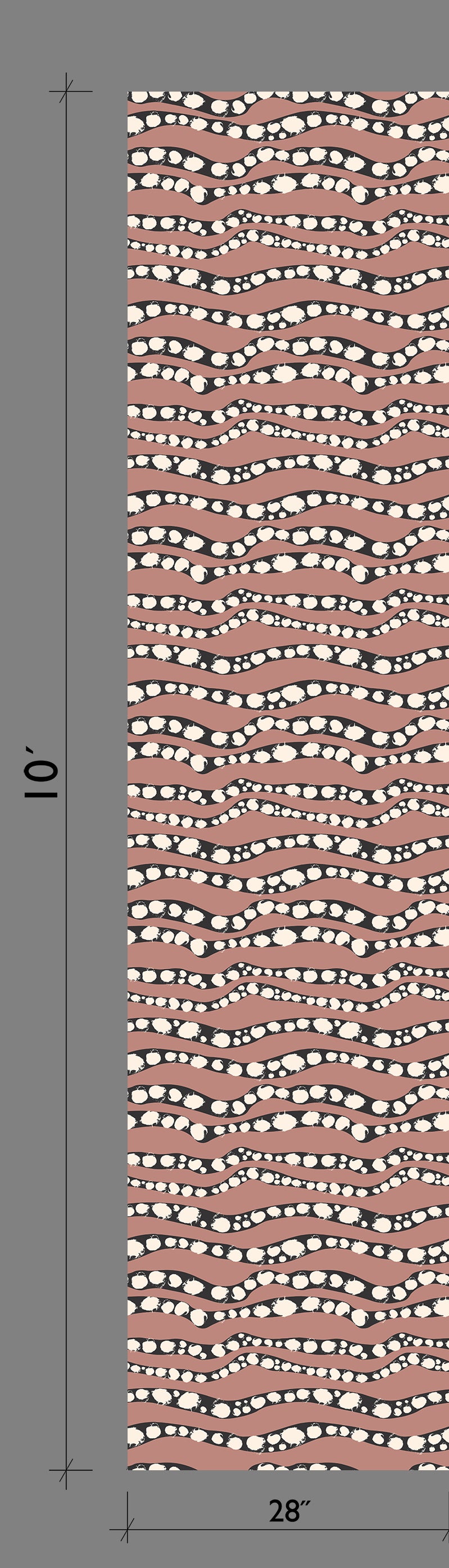 Serpent© Wallpaper in Salmon