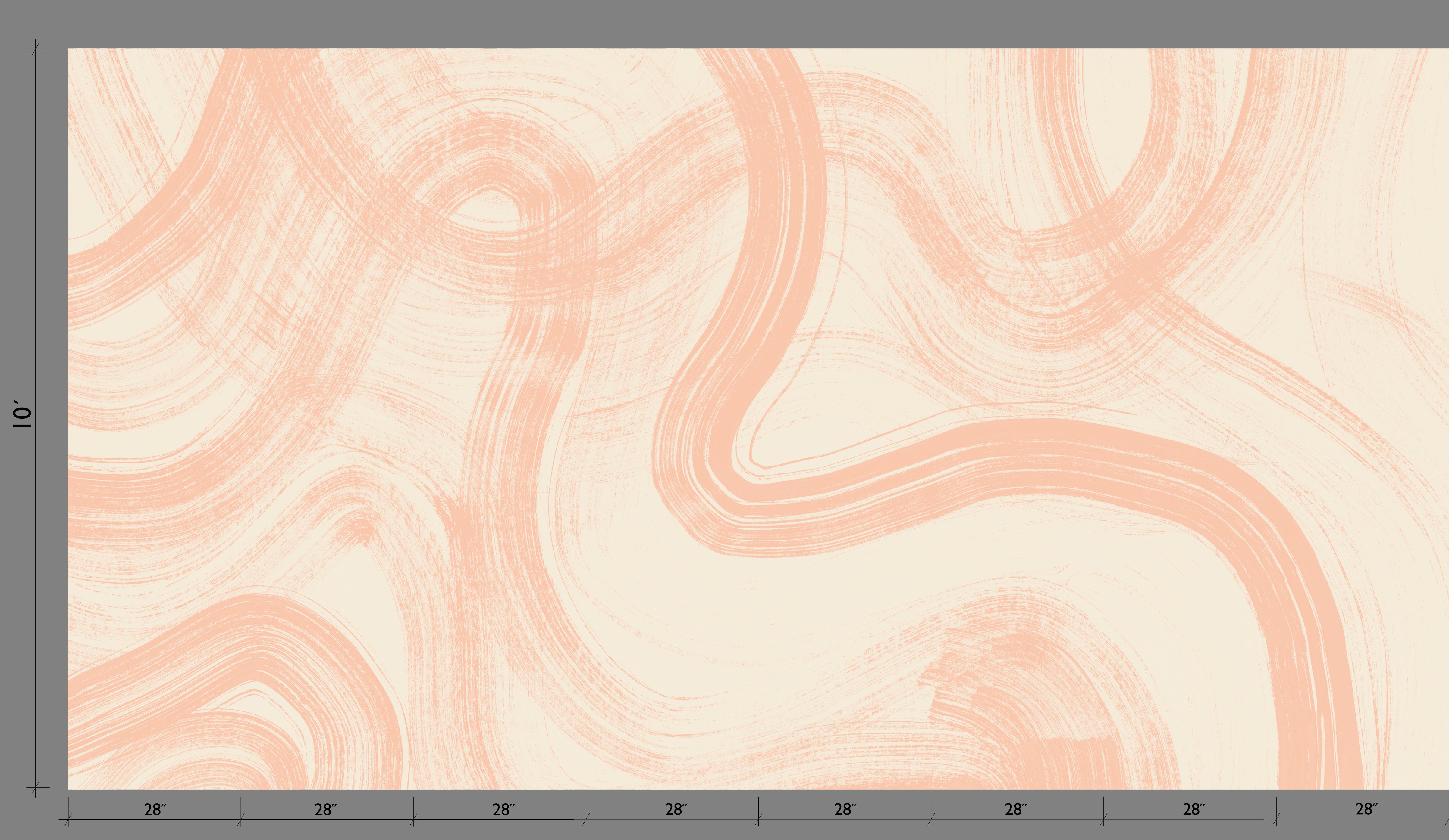 Sediment #1© Mural Wallpaper in Peach